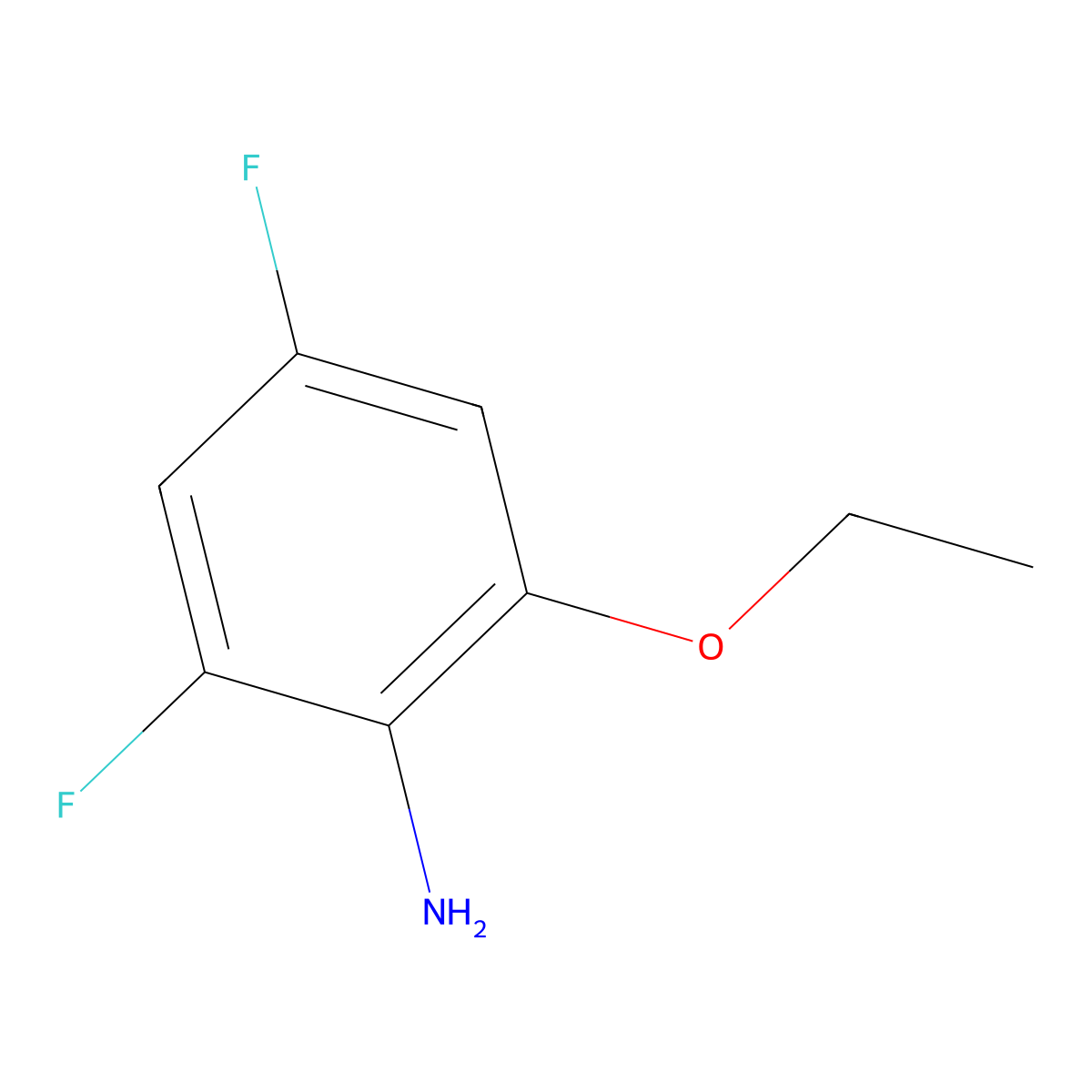 2-Ethoxy-4,6-difluoroaniline molecular structure, CAS 1553517-22-8