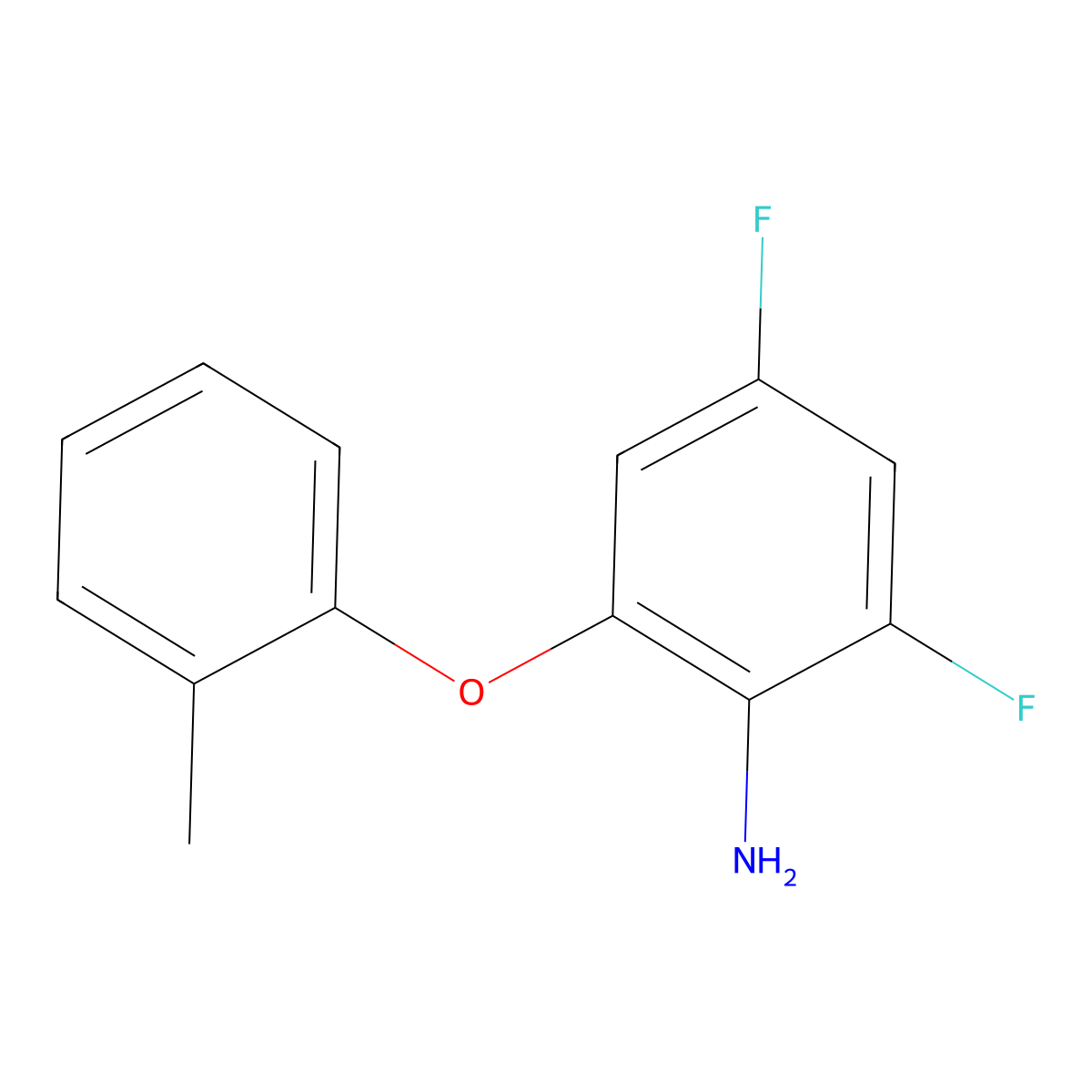 2,4-Difluoro-6-(2-methylphenoxy)aniline molecular structure, CAS 1553517-43-3
