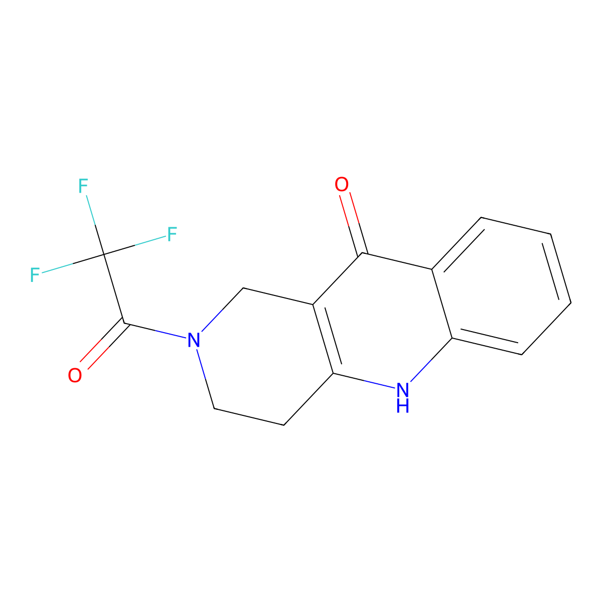 2-(2,2,2-Trifluoroacetyl)-1,3,4,5-tetrahydrobenzo[b][1,6]naphthyridin-10-one molecular structure, CAS 1553519-35-9