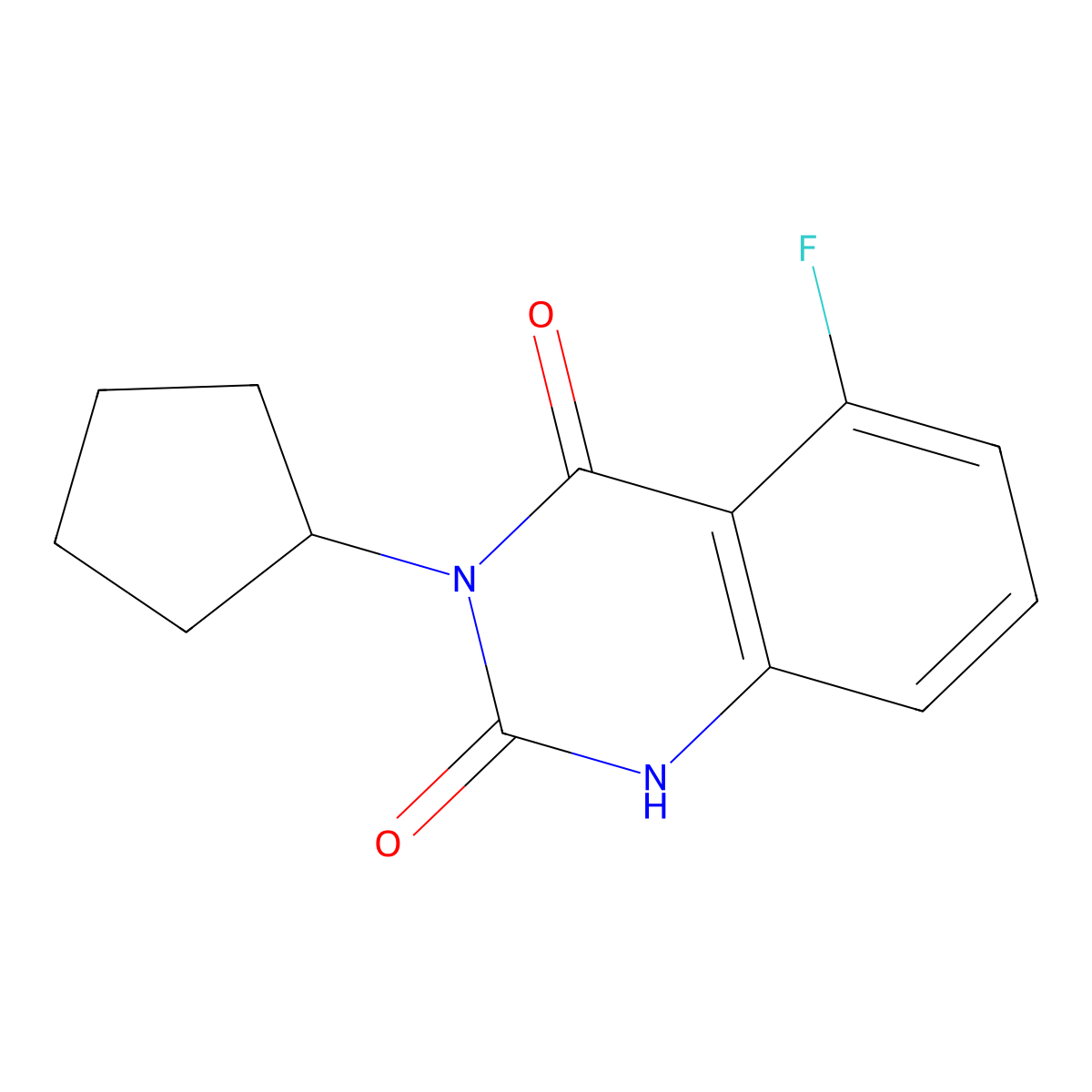 3-Cyclopentyl-5-fluoro-1H-quinazoline-2,4-dione molecular structure, CAS 1553565-59-5