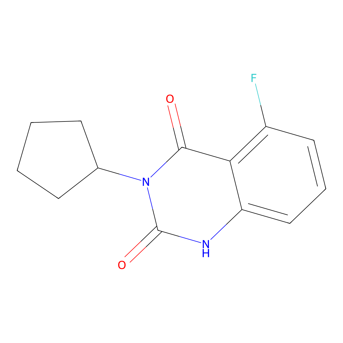 3-Cyclopentyl-5-fluoro-1H-quinazoline-2,4-dione molecular structure, CAS 1553565-59-5