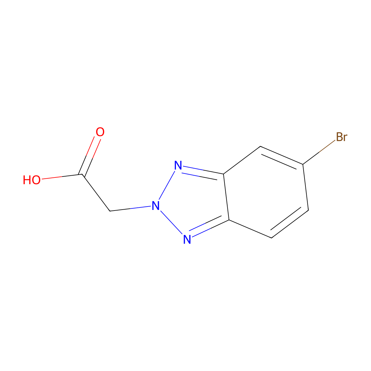 2-(5-Bromo-2H-benzo[D][1,2,3]triazol-2-YL)acetic acid molecular structure, CAS 1553569-87-1