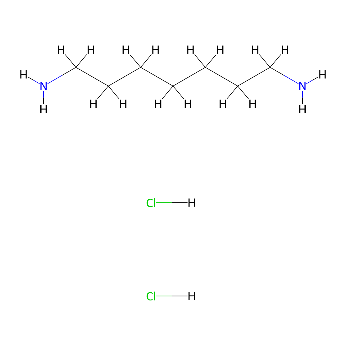 1,7-Heptanediamine, hydrochloride (1:2) molecular structure, CAS 15536-15-9