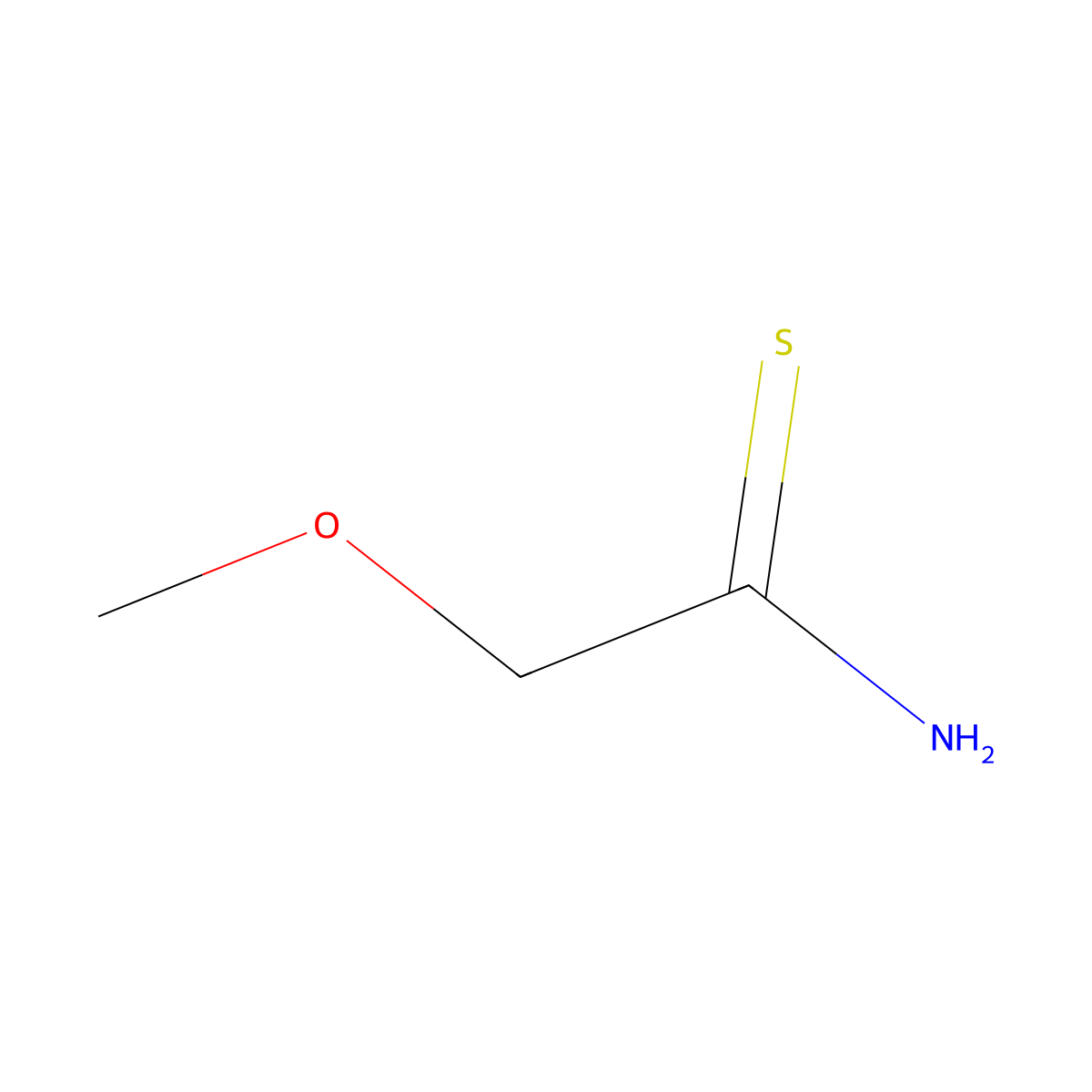 2-Methoxyethanethioamide molecular structure, CAS 15536-75-1