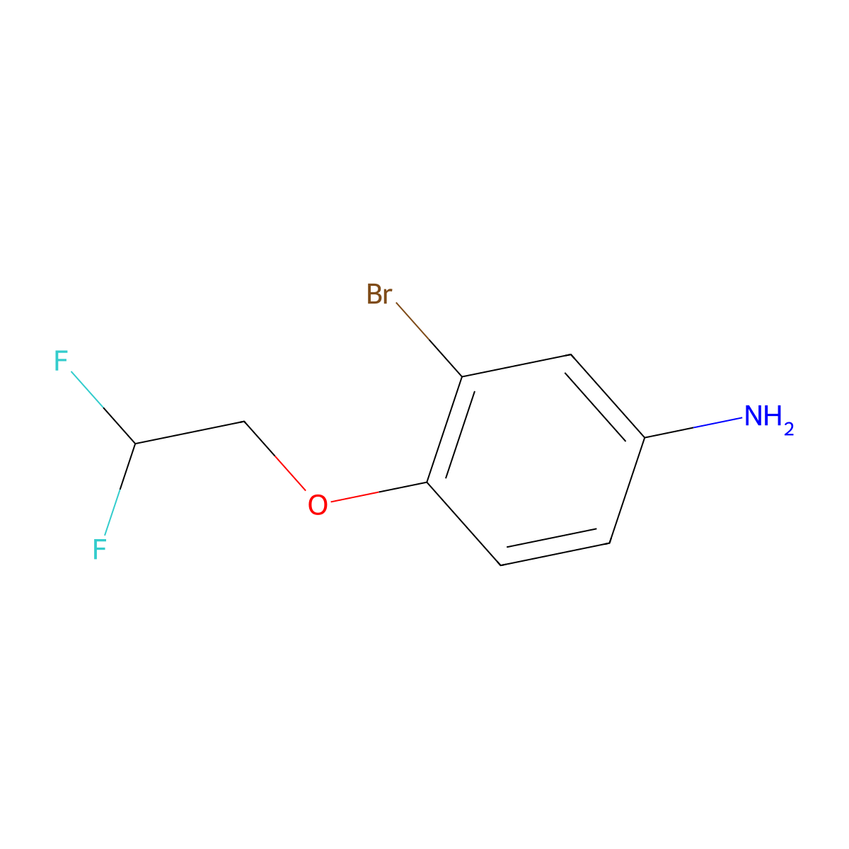 3-Bromo-4-(2,2-difluoroethoxy)aniline molecular structure, CAS 1553616-30-0