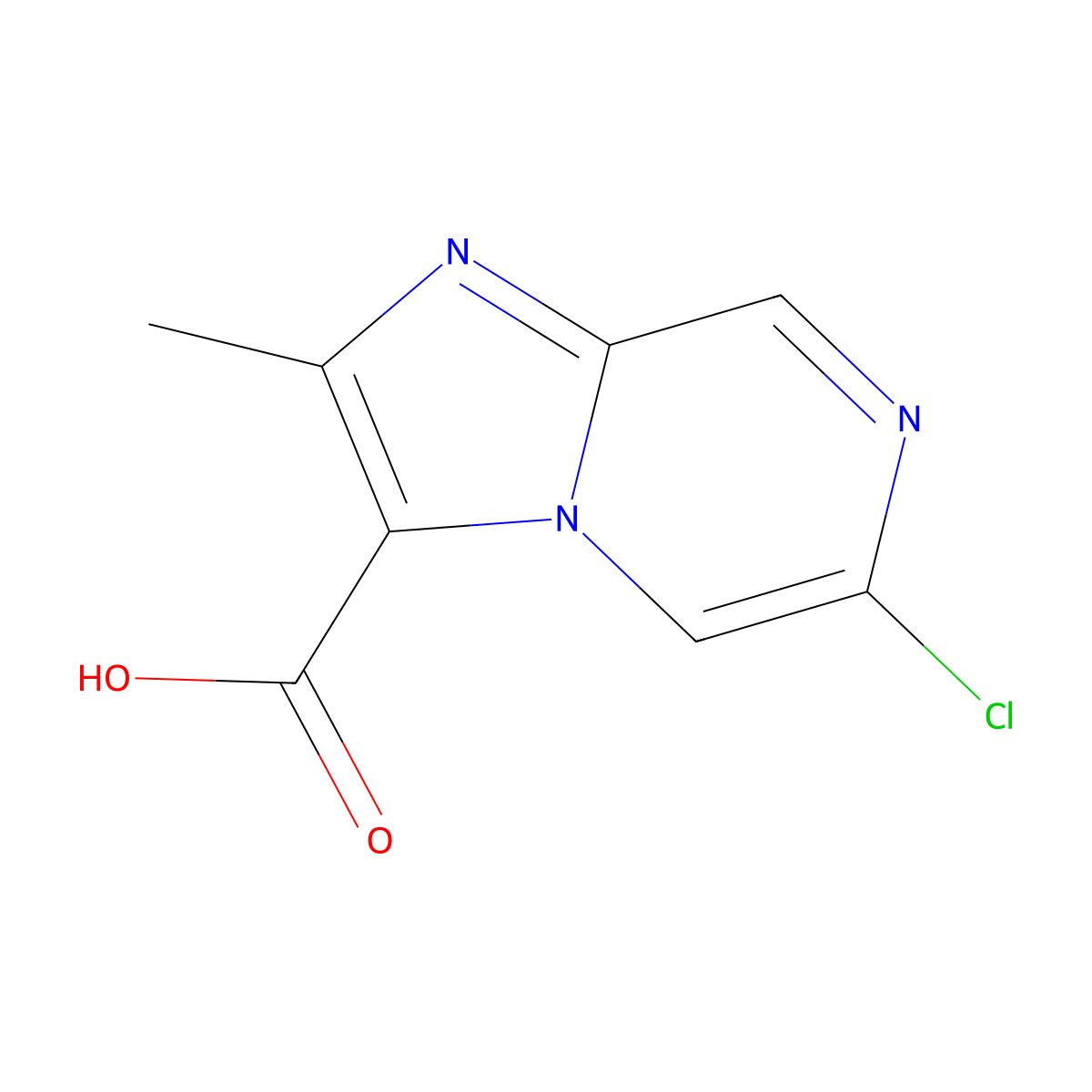 6-Chloro-2-methylimidazo[1,2-a]pyrazine-3-carboxylic acid molecular structure, CAS 1553646-86-8