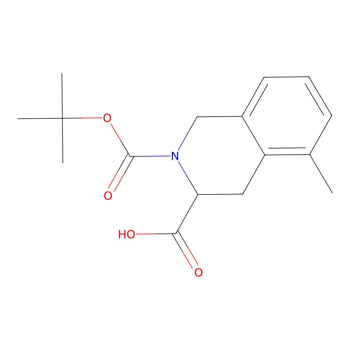 5-methyl-2-[(2-methylpropan-2-yl)oxycarbonyl]-3,4-dihydro-1H-isoquinoline-3-carboxylic Acid molecular structure, CAS 155367-45-6