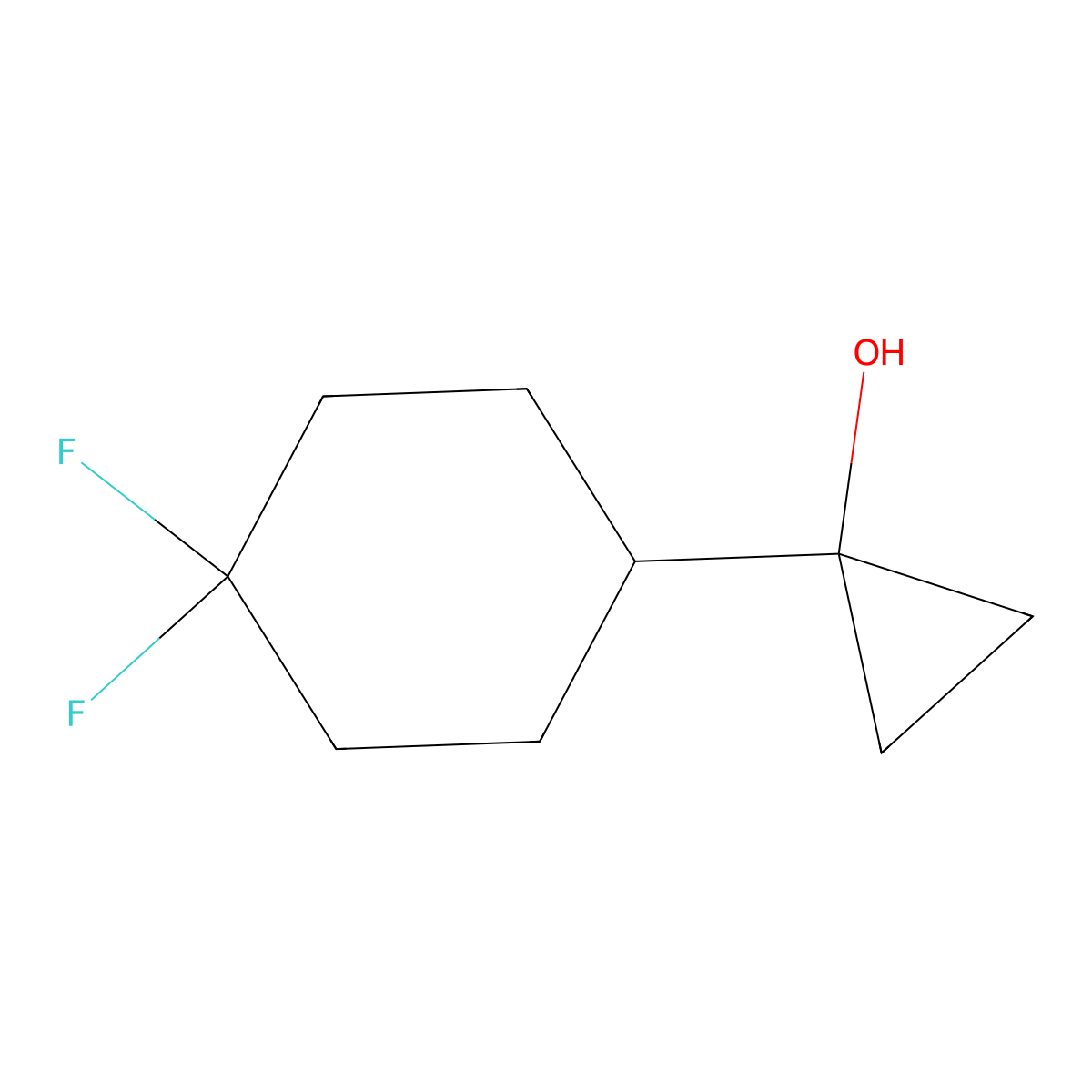 1-(4,4-Difluorocyclohexyl)cyclopropan-1-ol molecular structure, CAS 1553672-21-1