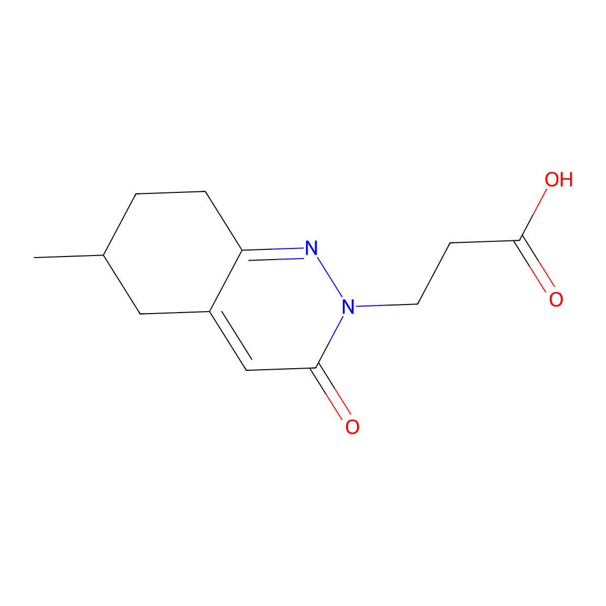 3-(6-methyl-3-oxo-5,6,7,8-tetrahydrocinnolin-2(3H)-yl)propanoic acid molecular structure, CAS 1553681-28-9