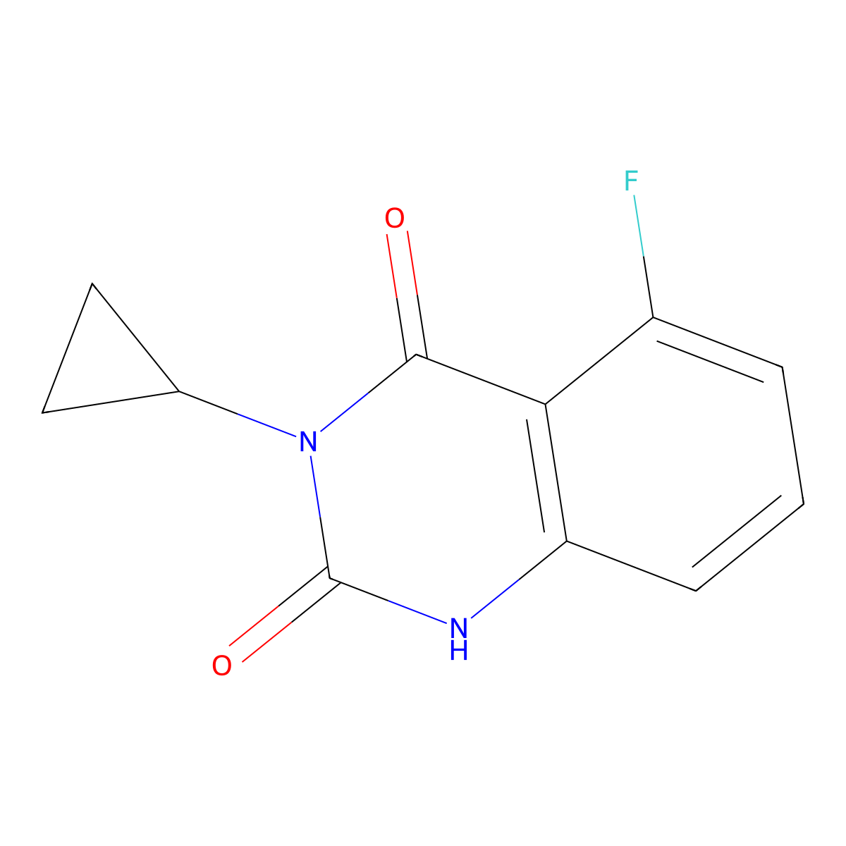 3-Cyclopropyl-5-fluoro-1H-quinazoline-2,4-dione molecular structure, CAS 1553681-35-8
