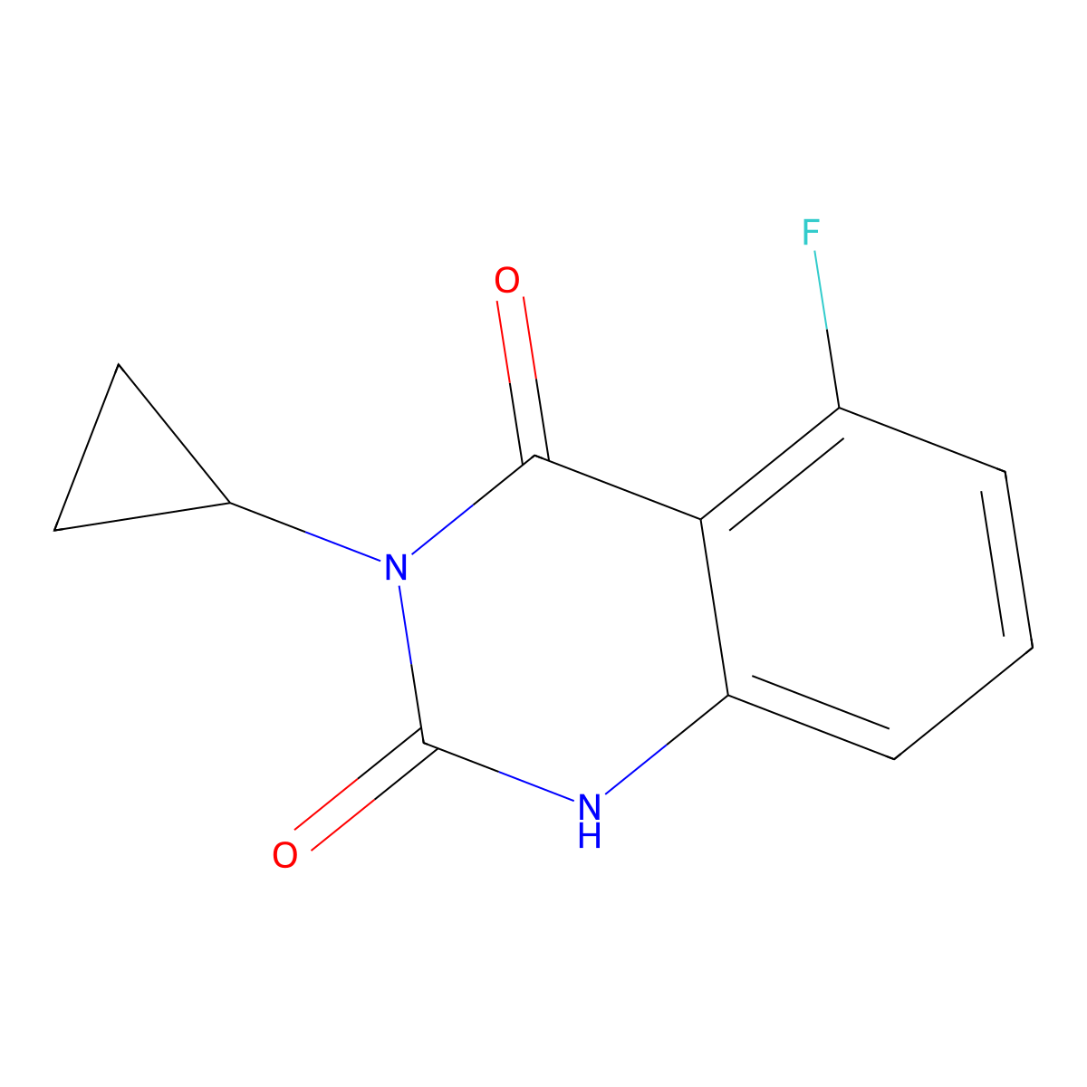 3-Cyclopropyl-5-fluoro-1H-quinazoline-2,4-dione molecular structure, CAS 1553681-35-8