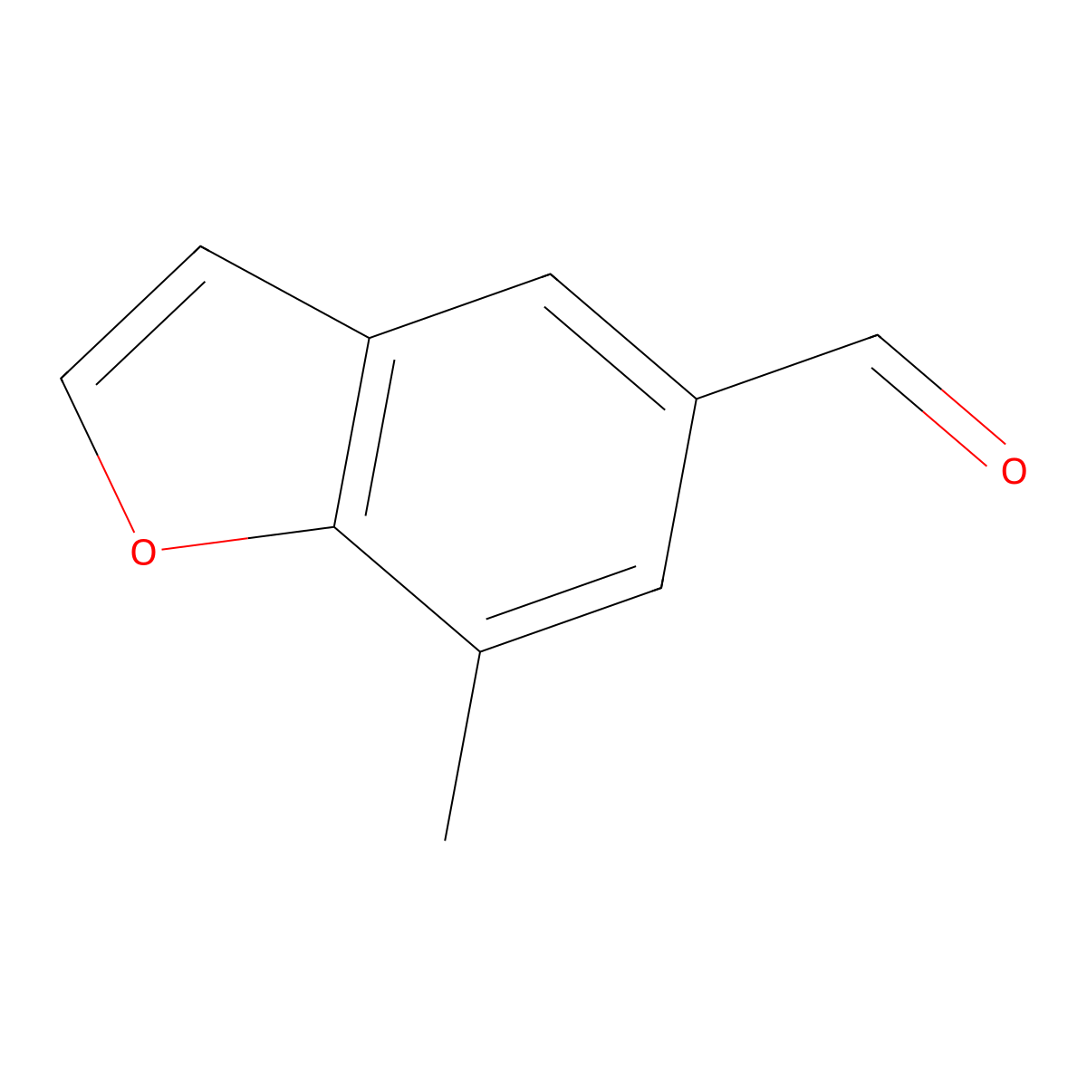 7-Methyl-1-benzofuran-5-carbaldehyde molecular structure, CAS 1553682-02-2