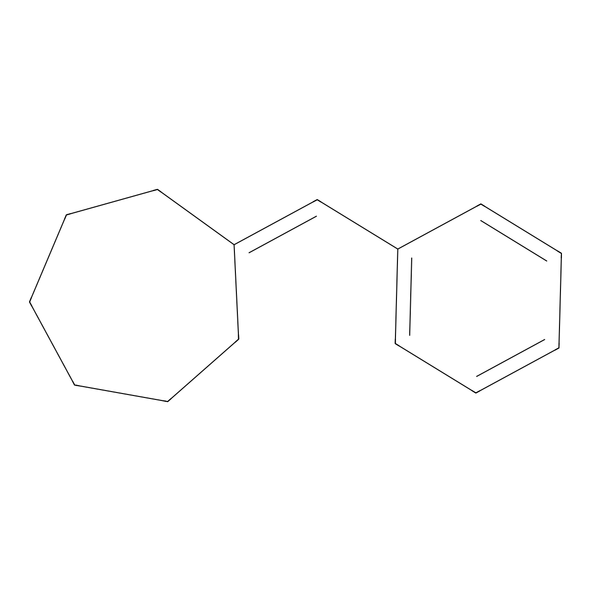 Benzylidene-cycloheptane molecular structure, CAS 15537-53-8