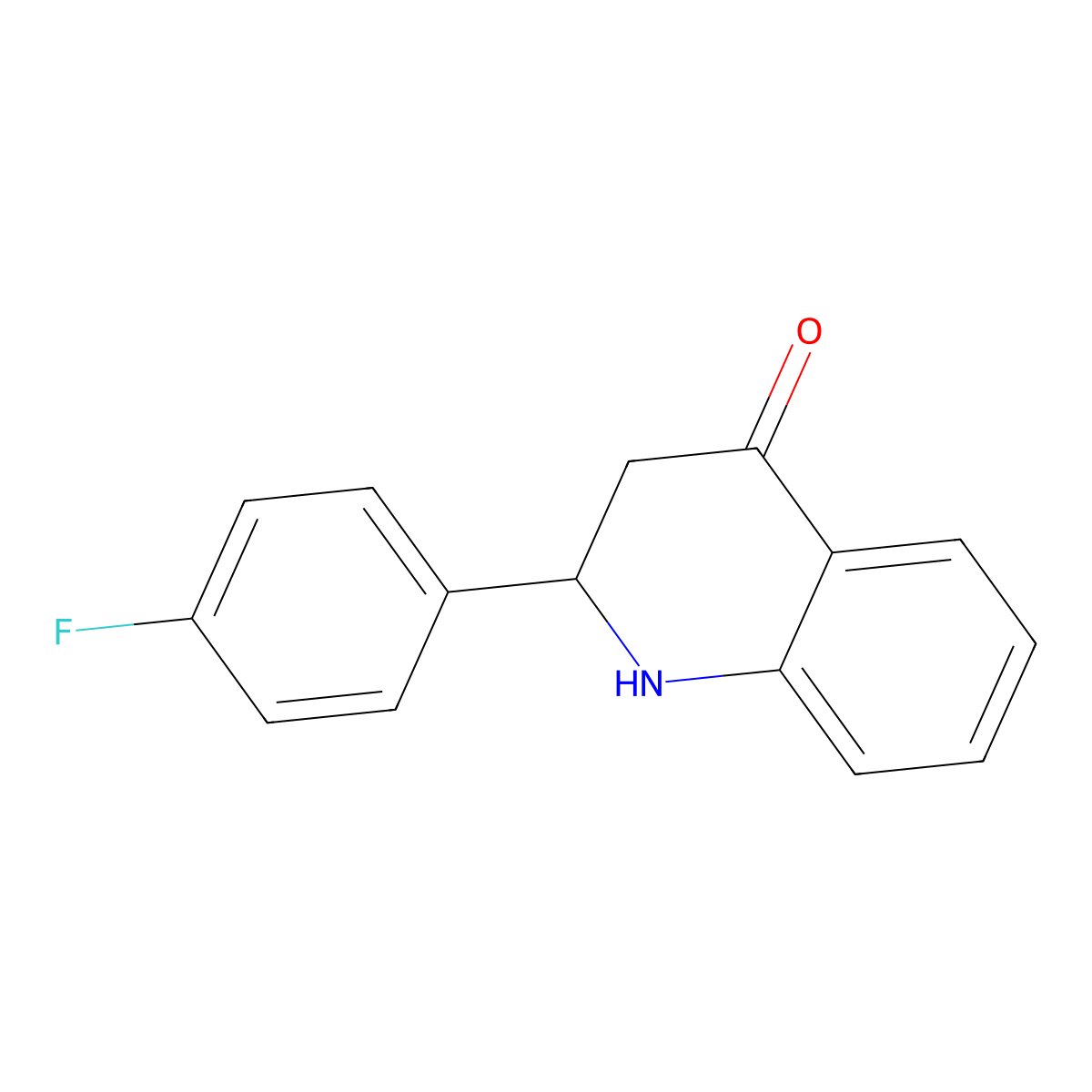 2-(4-Fluorophenyl)-2,3-dihydroquinolin-4(1H)-one molecular structure, CAS 155370-03-9