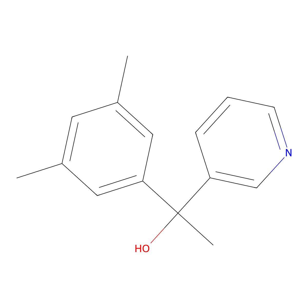 alpha-(3,5-Dimethylphenyl)-alpha-methyl-3-pyridinemethanol molecular structure, CAS 1553703-59-5