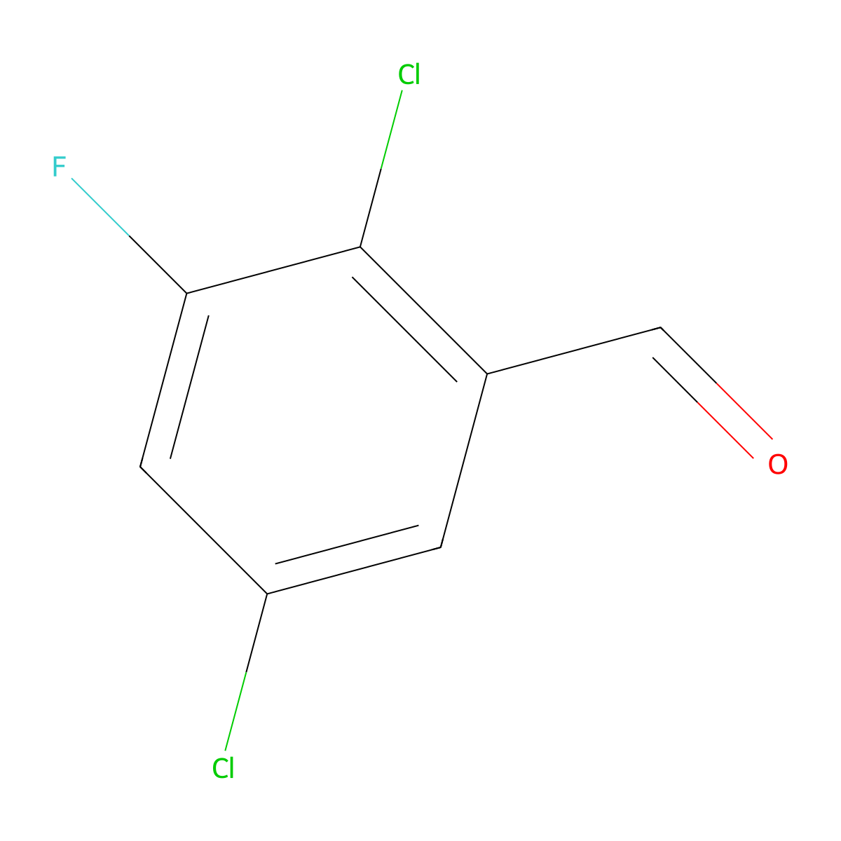 2,5-Dichloro-3-fluorobenzaldehyde molecular structure, CAS 1553716-42-9