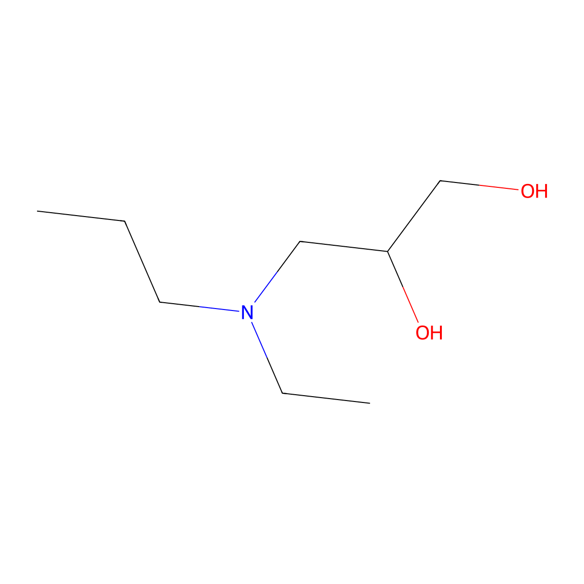 3-[Ethyl(propyl)amino]propane-1,2-diol molecular structure, CAS 1553745-47-3