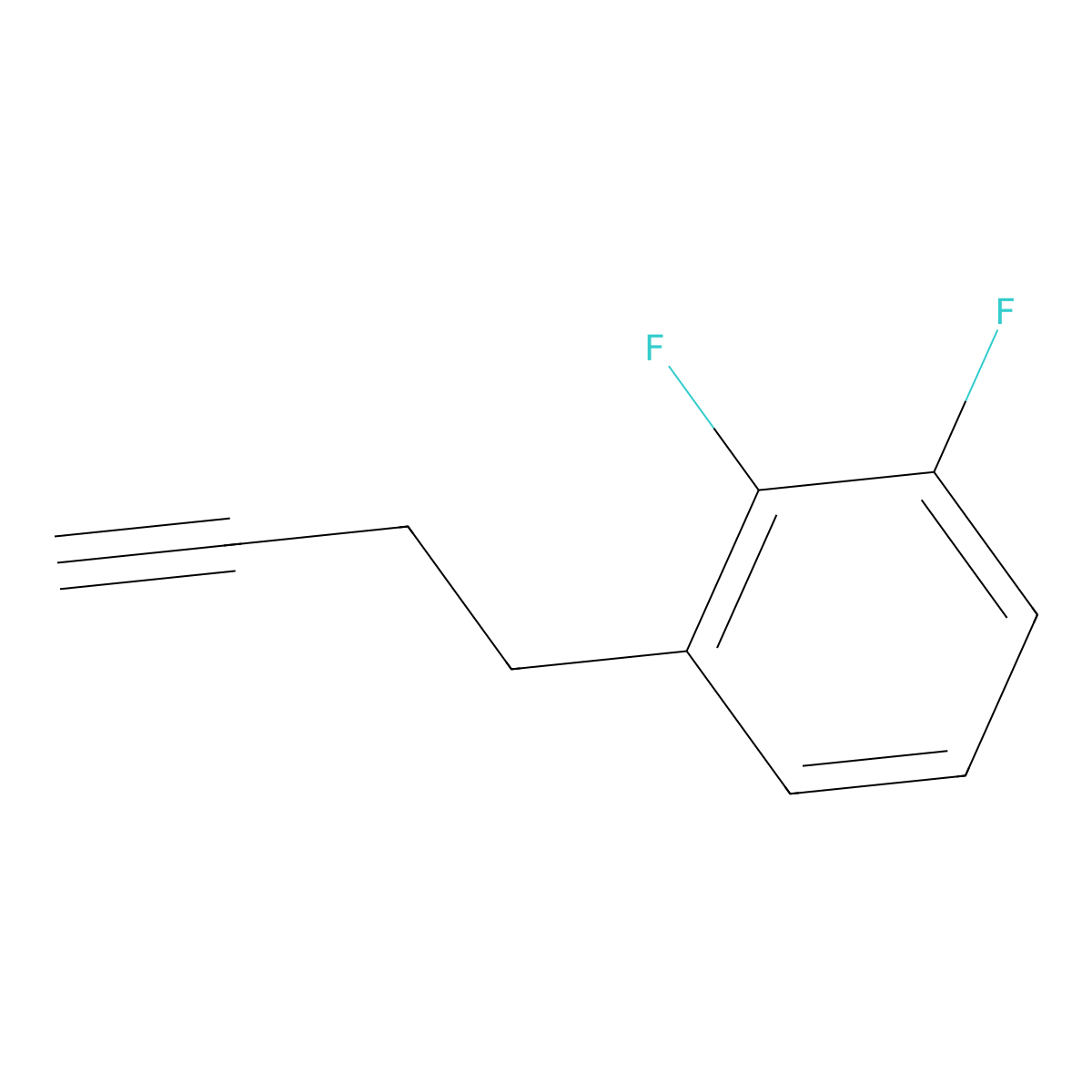 1-(But-3-yn-1-yl)-2,3-difluorobenzene molecular structure, CAS 1553747-73-1