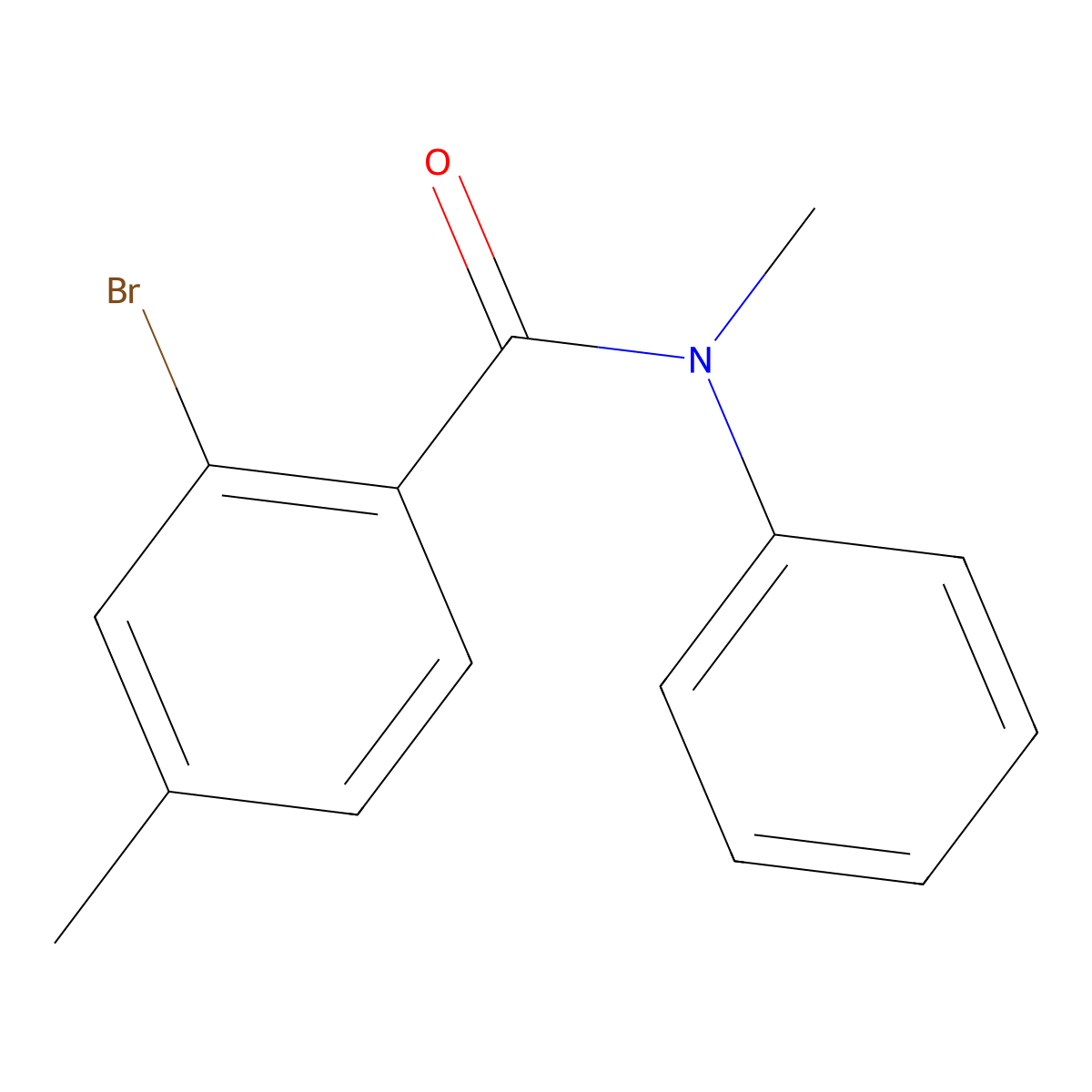 2-Bromo-N,4-dimethyl-N-phenylbenzamide molecular structure, CAS 1553753-65-3