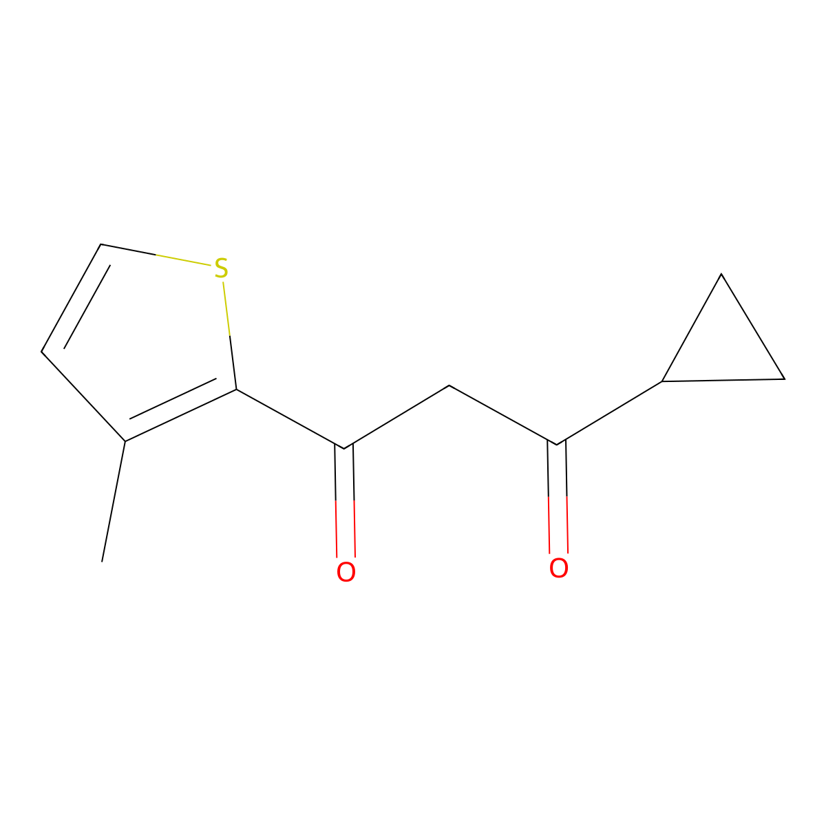 1-Cyclopropyl-3-(3-methylthiophen-2-yl)propane-1,3-dione molecular structure, CAS 155376-96-8