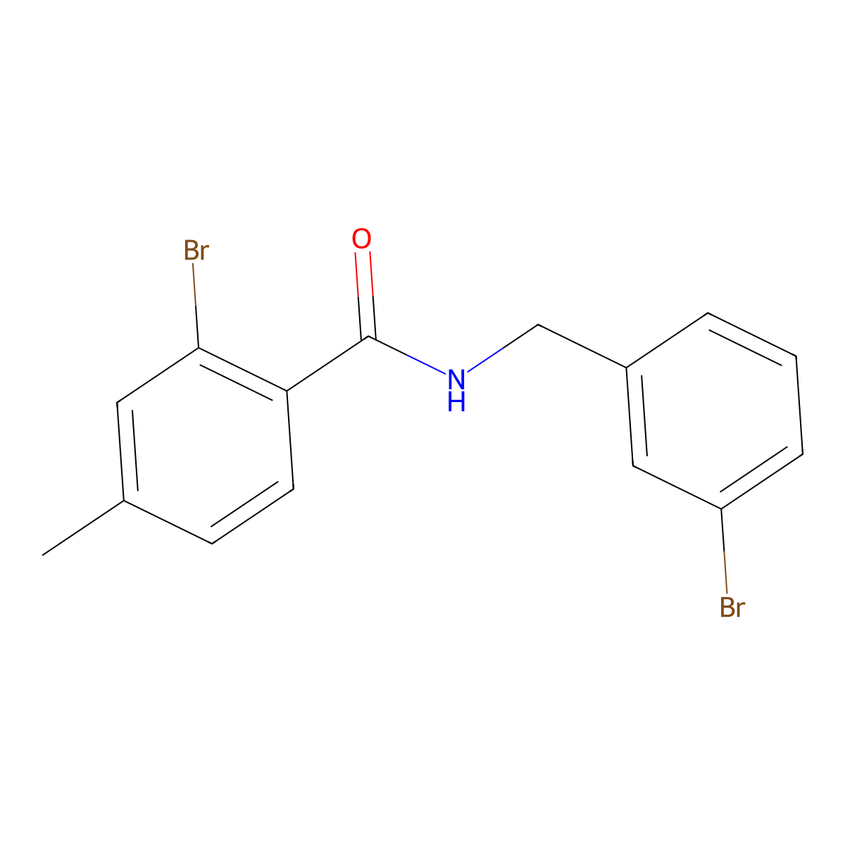2-Bromo-N-[(3-bromophenyl)methyl]-4-methylbenzamide molecular structure, CAS 1553767-25-1
