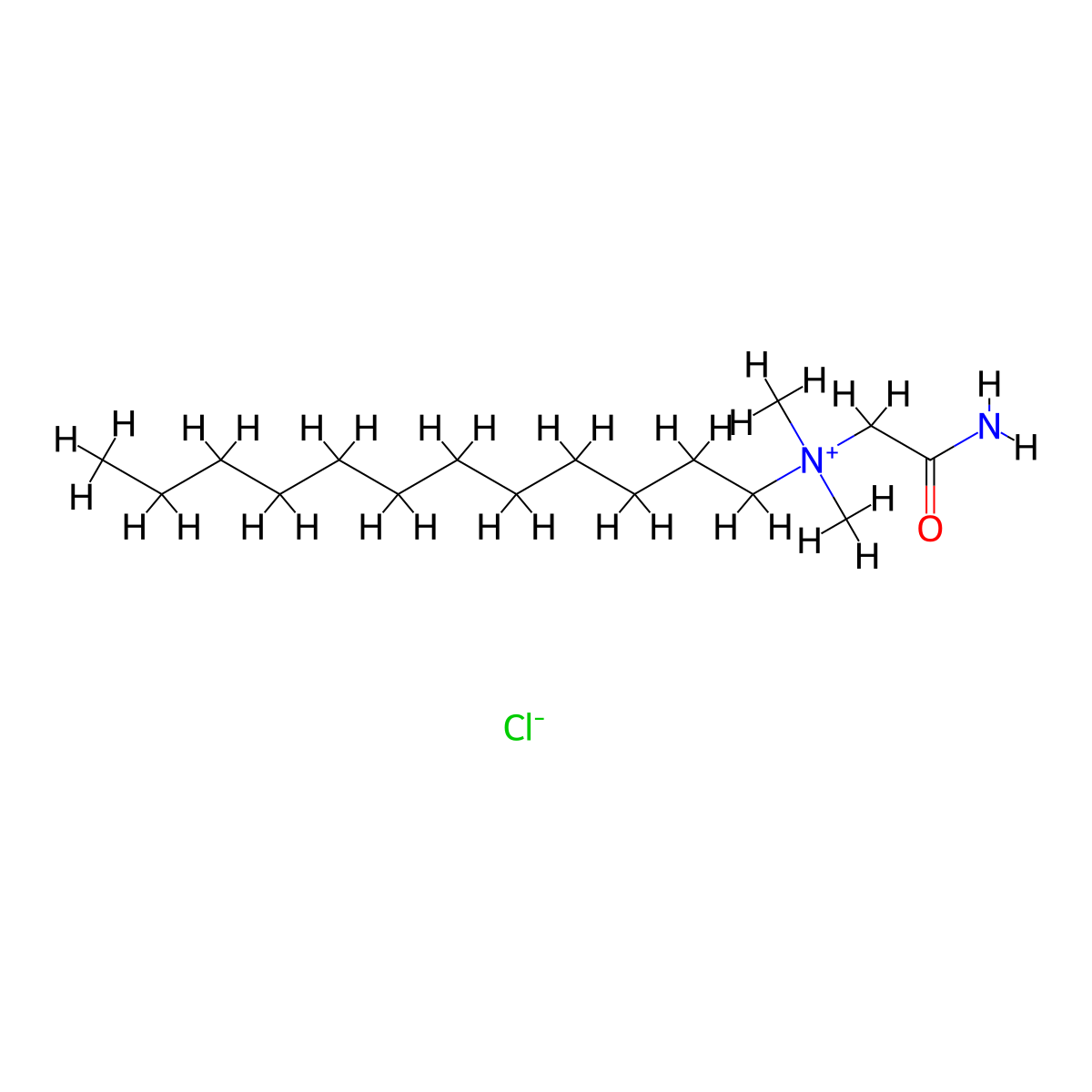 N-(2-Amino-2-oxoethyl)-N,N-dimethyldodecan-1-aminium chloride molecular structure, CAS 15538-15-5