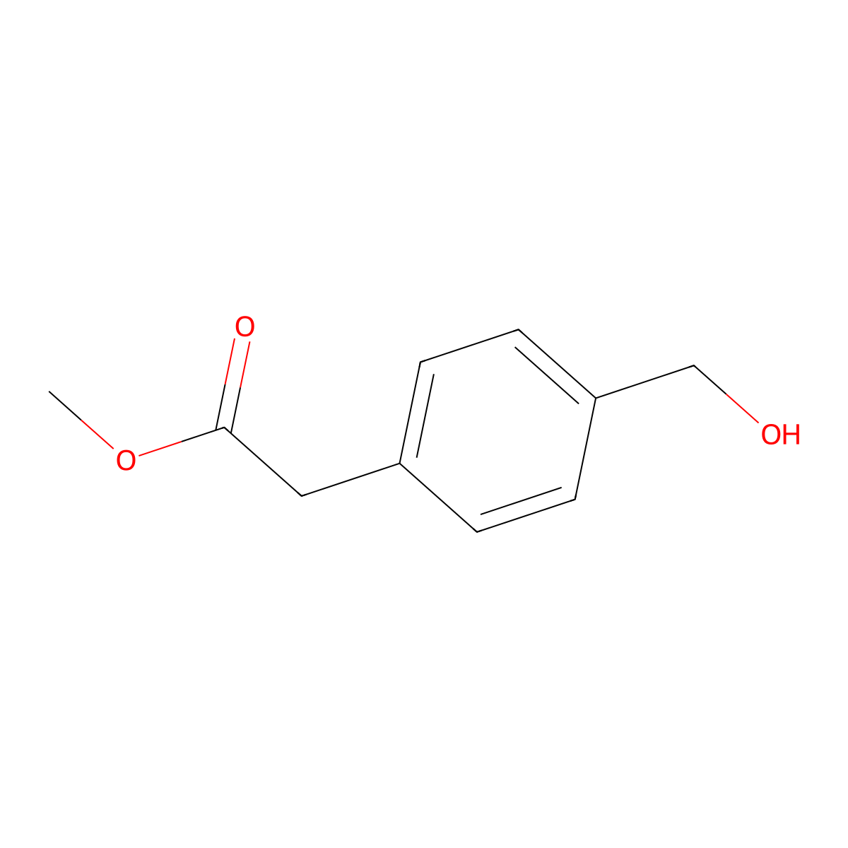 Methyl 2-[4-(hydroxymethyl)phenyl]acetate molecular structure, CAS 155380-11-3