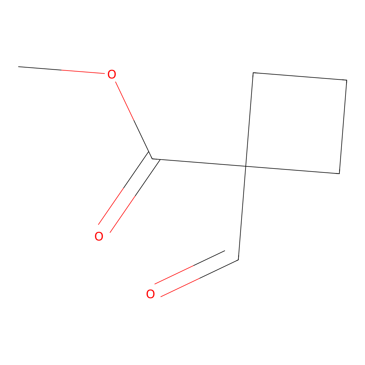 Methyl 1-formylcyclobutane-1-carboxylate molecular structure, CAS 155380-49-7