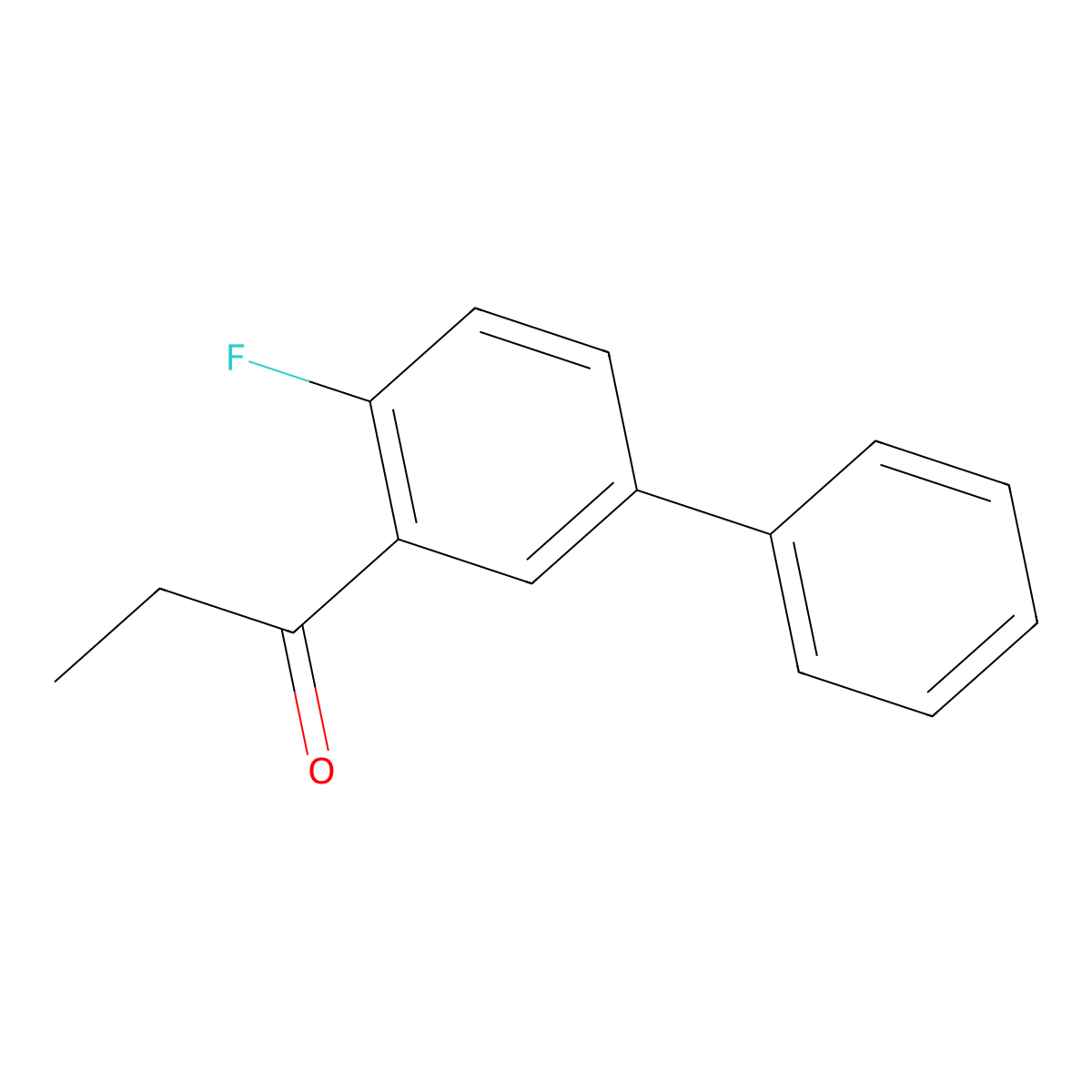 1-(4-Fluoro-[1,1'-biphenyl]-3-yl)propan-1-one molecular structure, CAS 1553833-53-6