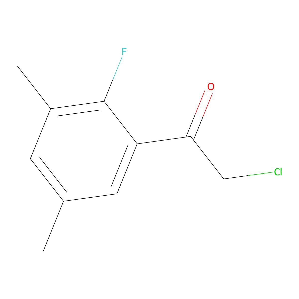2-Chloro-1-(2-fluoro-3,5-dimethylphenyl)ethanone molecular structure, CAS 1553834-90-4