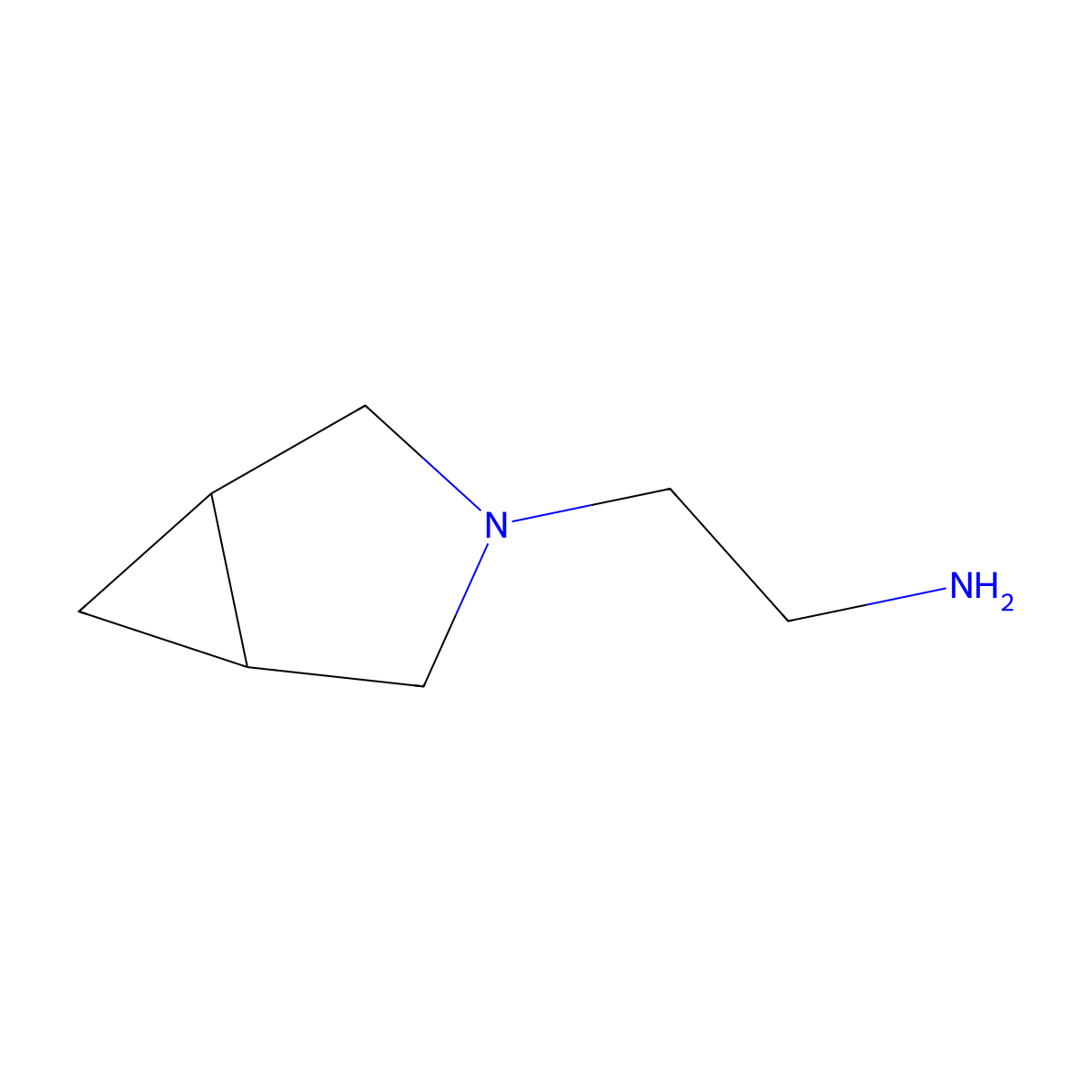 2-{3-Azabicyclo[3.1.0]hexan-3-yl}ethan-1-amine molecular structure, CAS 1553867-69-8