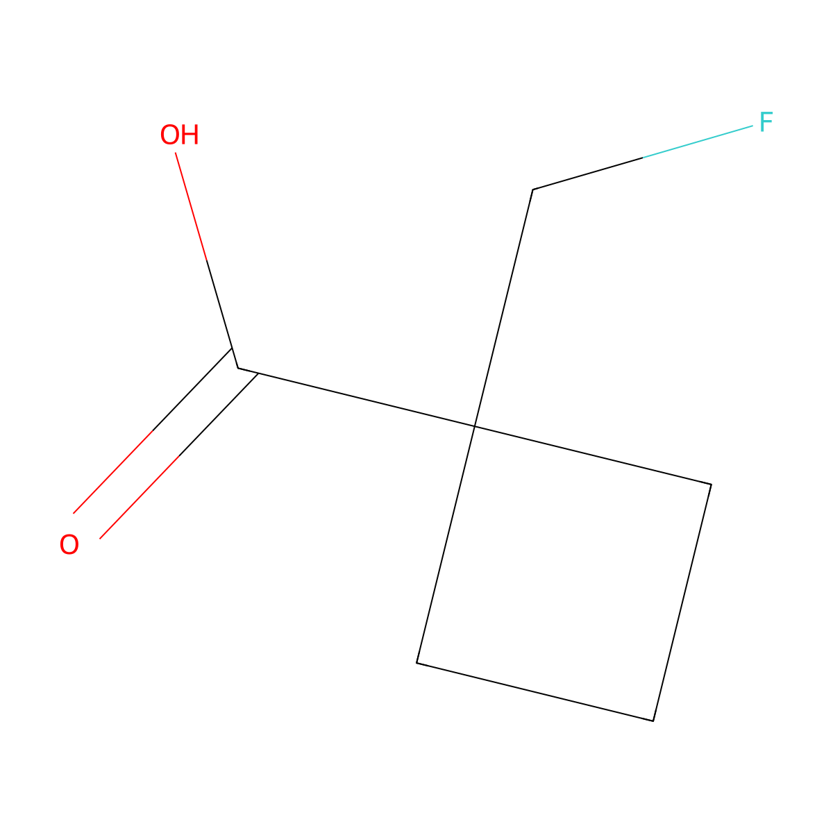 1-(Fluoromethyl)cyclobutane-1-carboxylic acid molecular structure, CAS 1553867-84-7