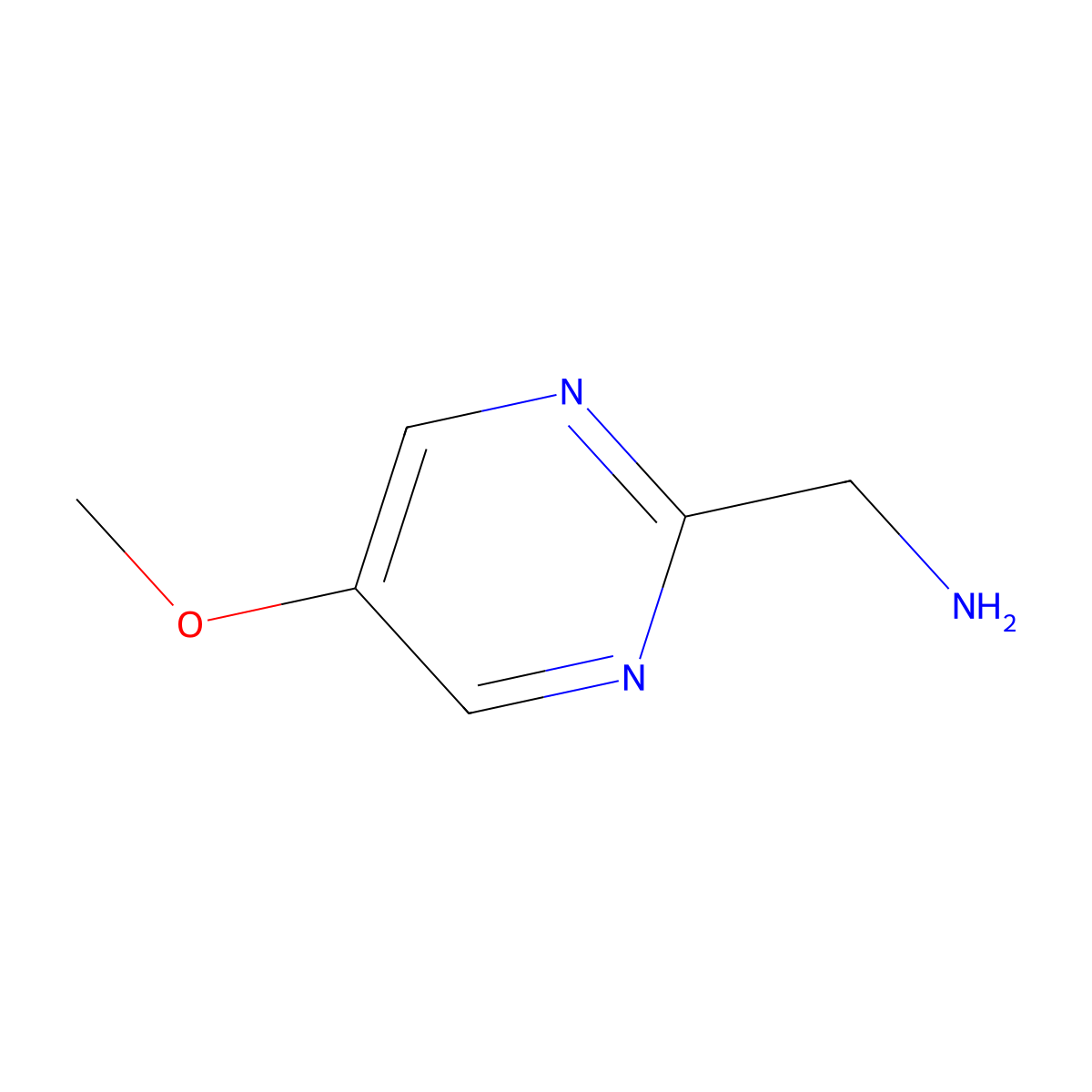 (5-Methoxypyrimidin-2-yl)methanamine molecular structure, CAS 1553867-87-0