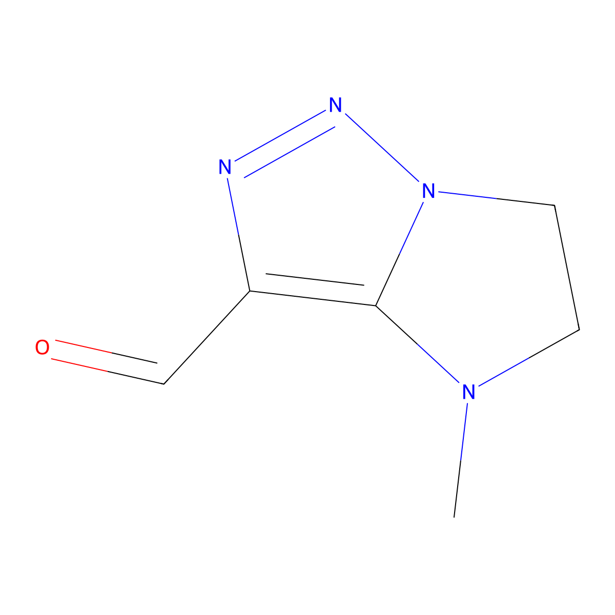 4-methyl-4H,5H,6H-imidazo[1,2-c][1,2,3]triazole-3-carbaldehyde molecular structure, CAS 1553868-62-4