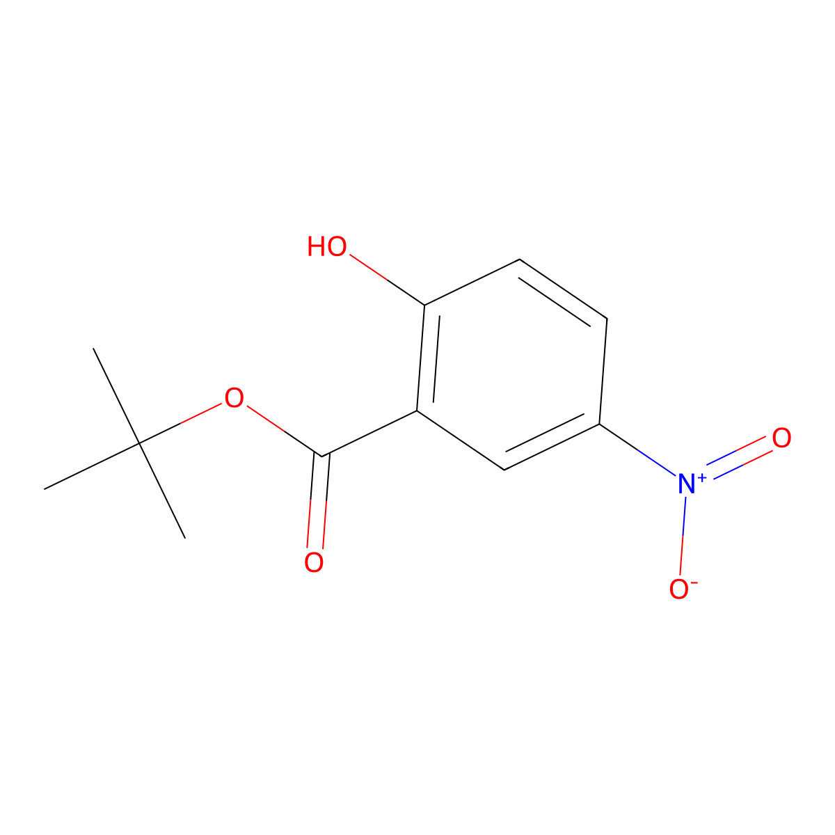 Tert-butyl 2-hydroxy-5-nitrobenzoate molecular structure, CAS 155388-63-9