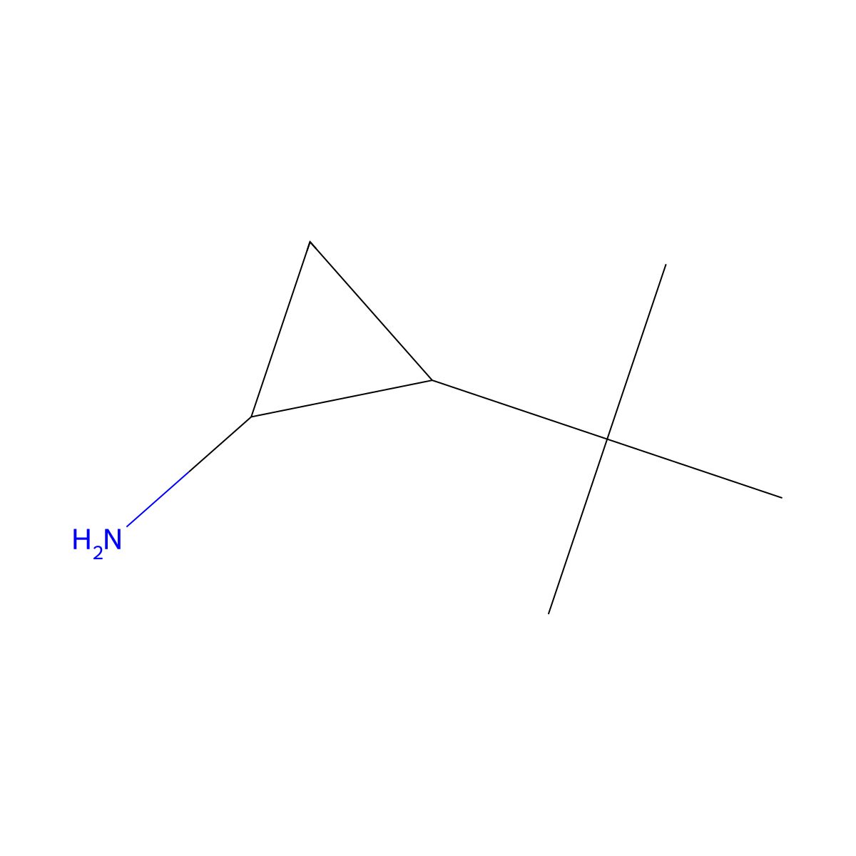 2-Tert-butylcyclopropan-1-amine molecular structure, CAS 1553896-06-2