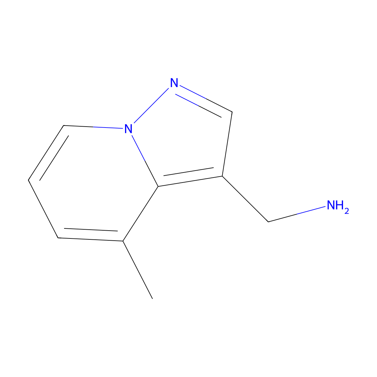 (4-Methylpyrazolo[1,5-a]pyridin-3-yl)methanamine molecular structure, CAS 1553896-81-3