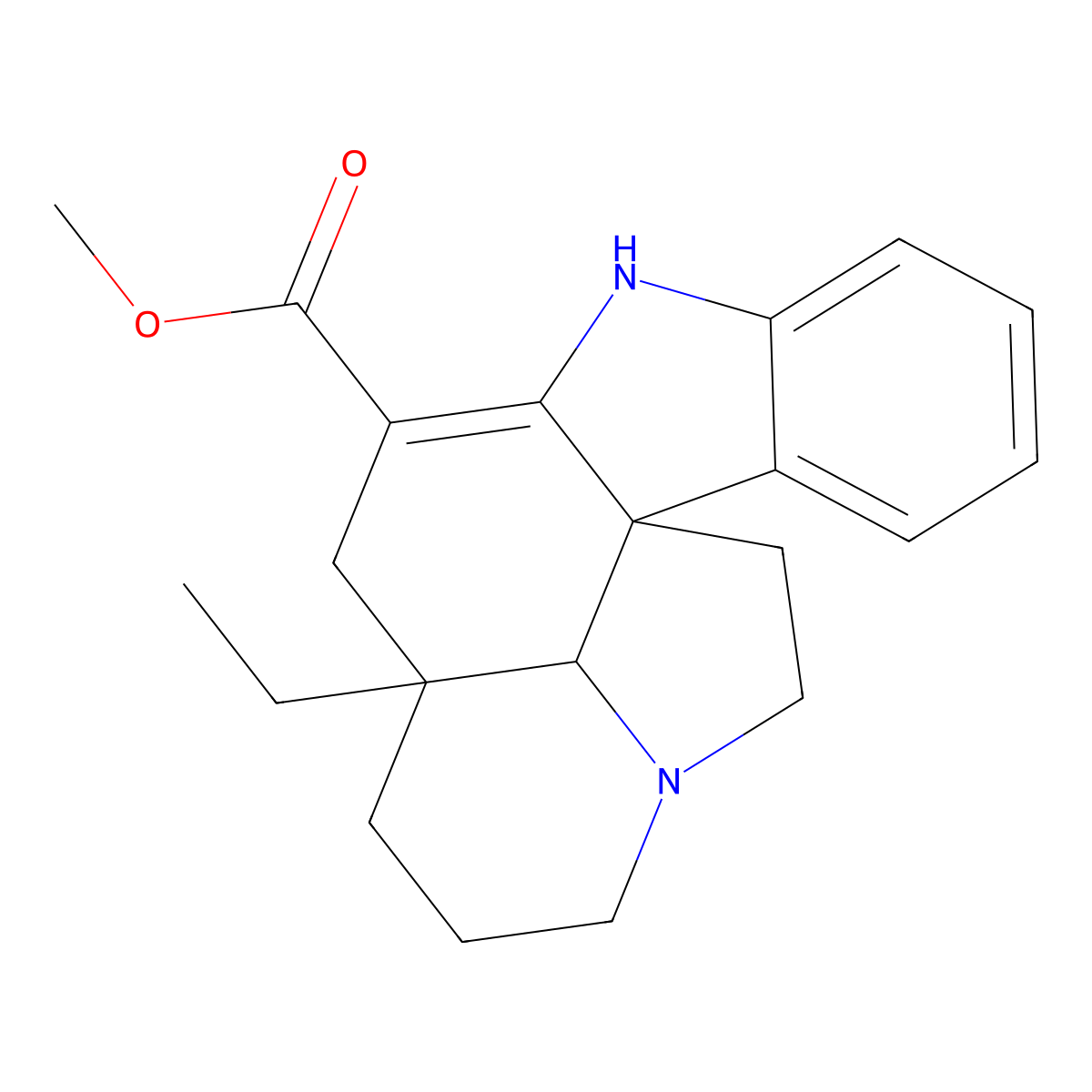 (+)-Vincadifformine molecular structure, CAS 15539-10-3