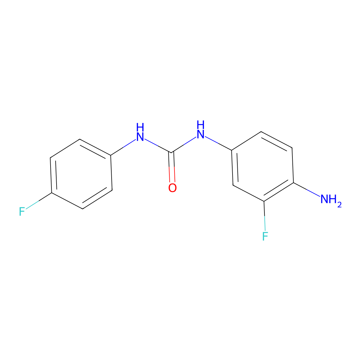 1-(4-Amino-3-fluorophenyl)-3-(4-fluorophenyl)urea molecular structure, CAS 1553900-92-7
