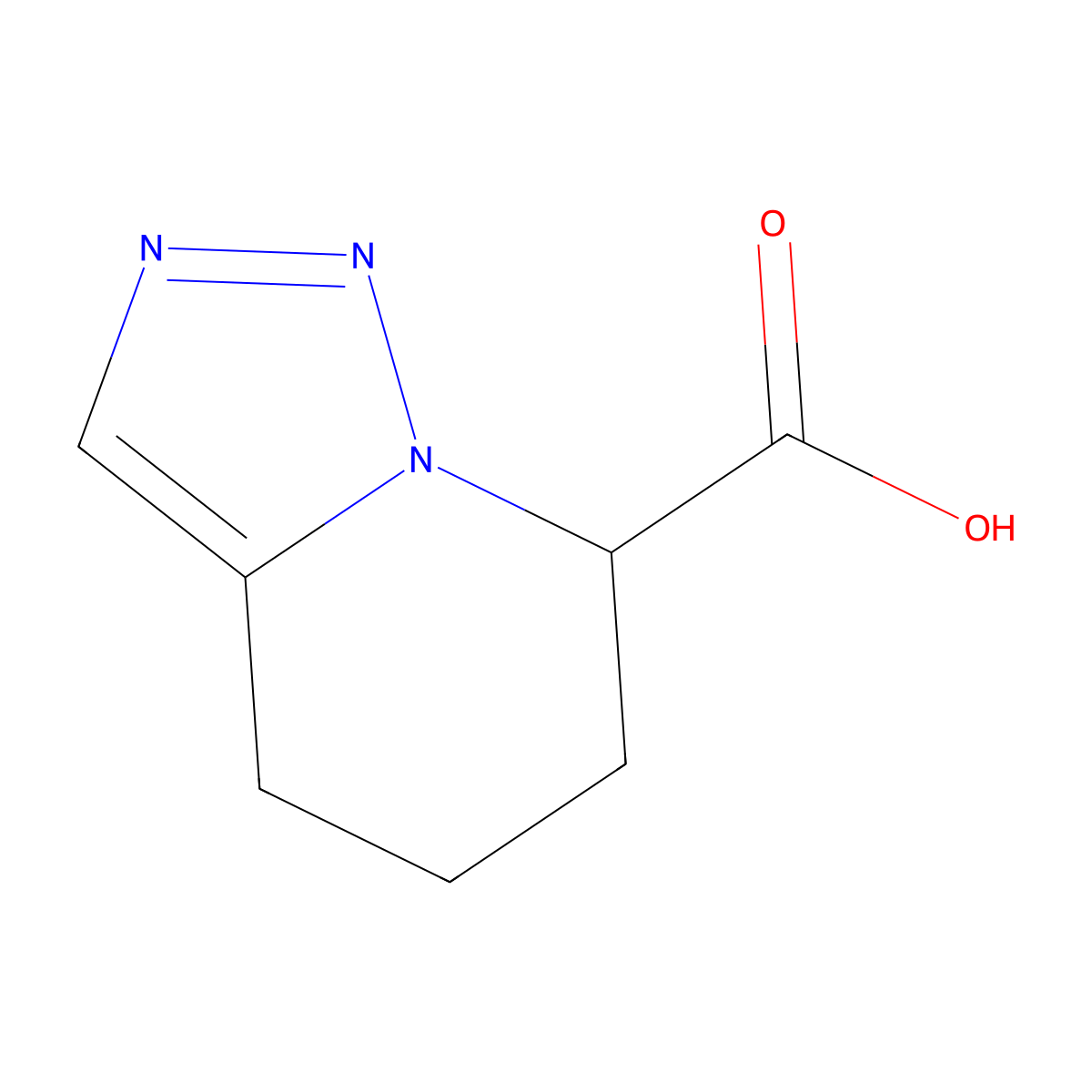 4H,5H,6H,7H-[1,2,3]triazolo[1,5-a]pyridine-7-carboxylic acid molecular structure, CAS 1553909-38-8