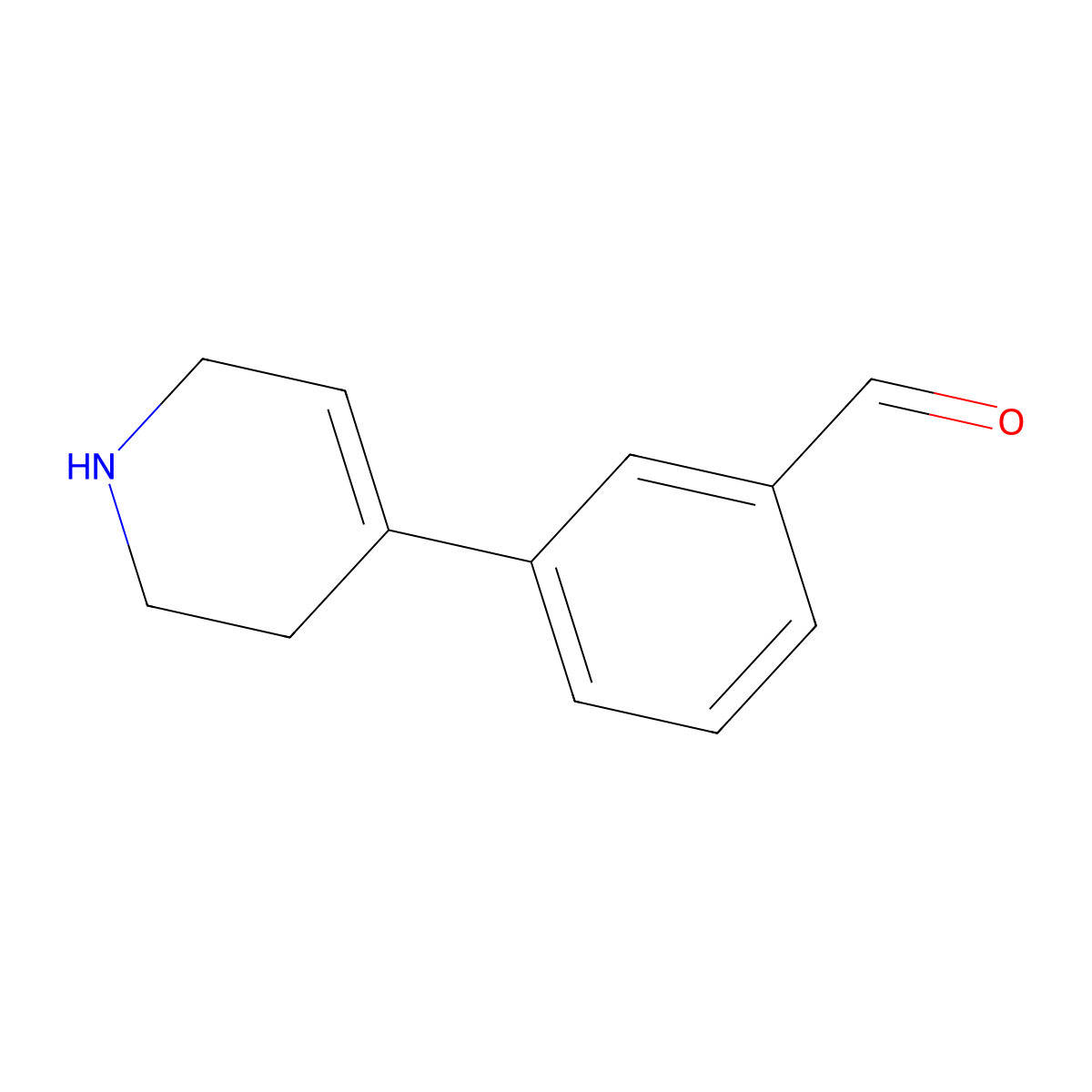3-(1,2,3,6-Tetrahydropyridin-4-YL)benzaldehyde molecular structure, CAS 1553912-52-9
