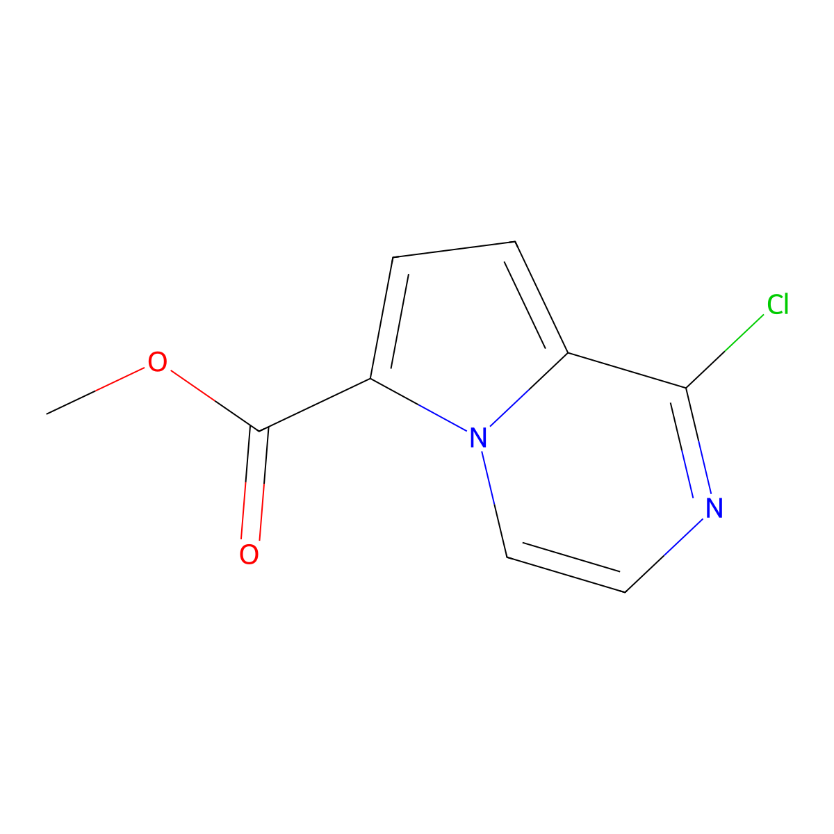 Methyl 1-chloropyrrolo[1,2-a]pyrazine-6-carboxylate molecular structure, CAS 1553913-18-0