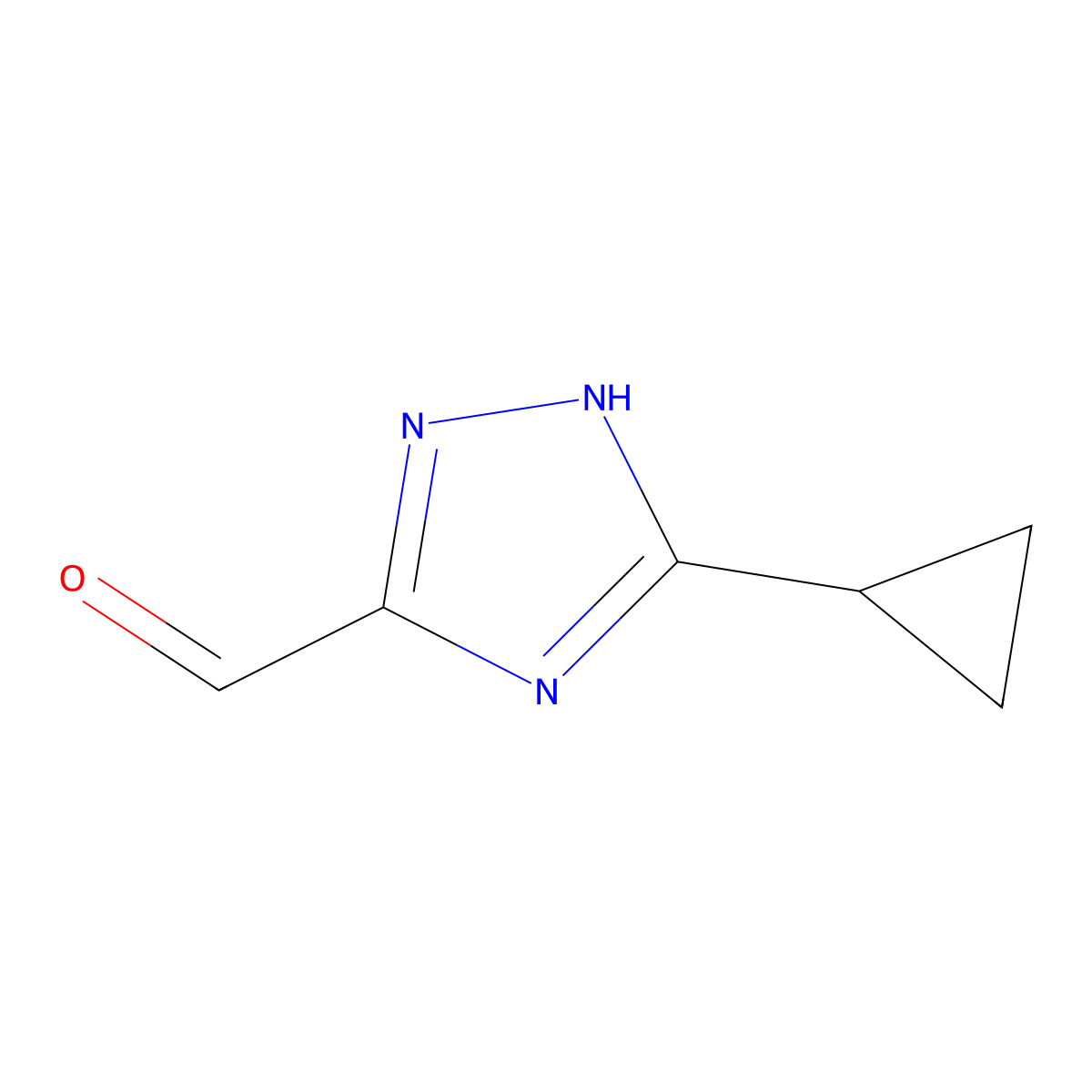 3-Cyclopropyl-1H-1,2,4-triazole-5-carbaldehyde molecular structure, CAS 1553916-85-0