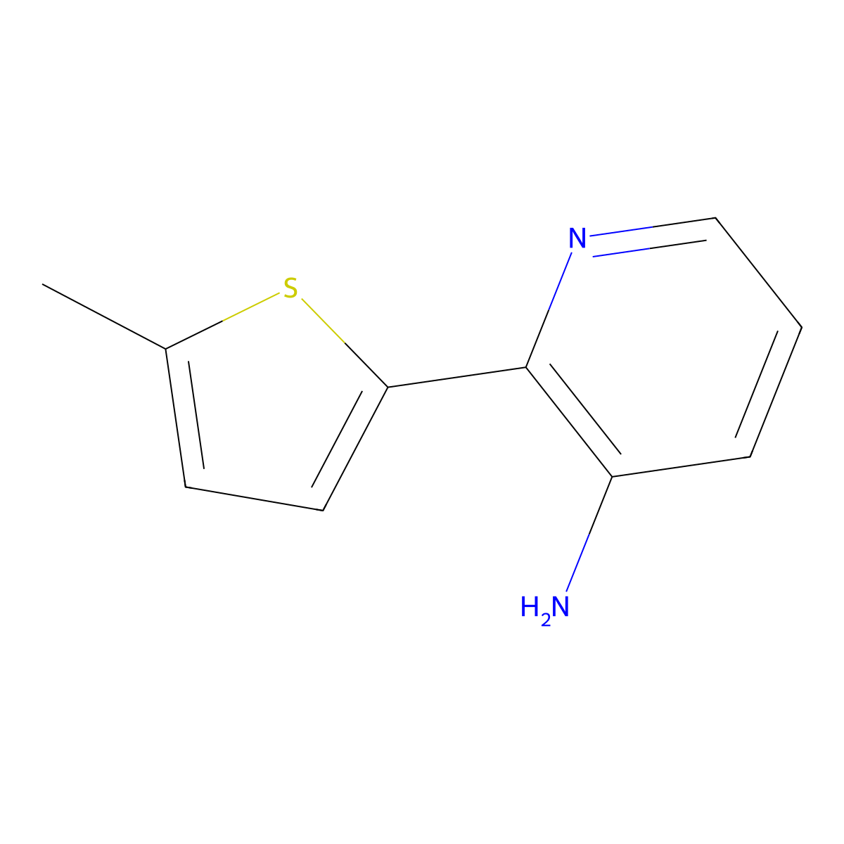 2-(5-Methylthiophen-2-yl)pyridin-3-amine molecular structure, CAS 1553934-71-6