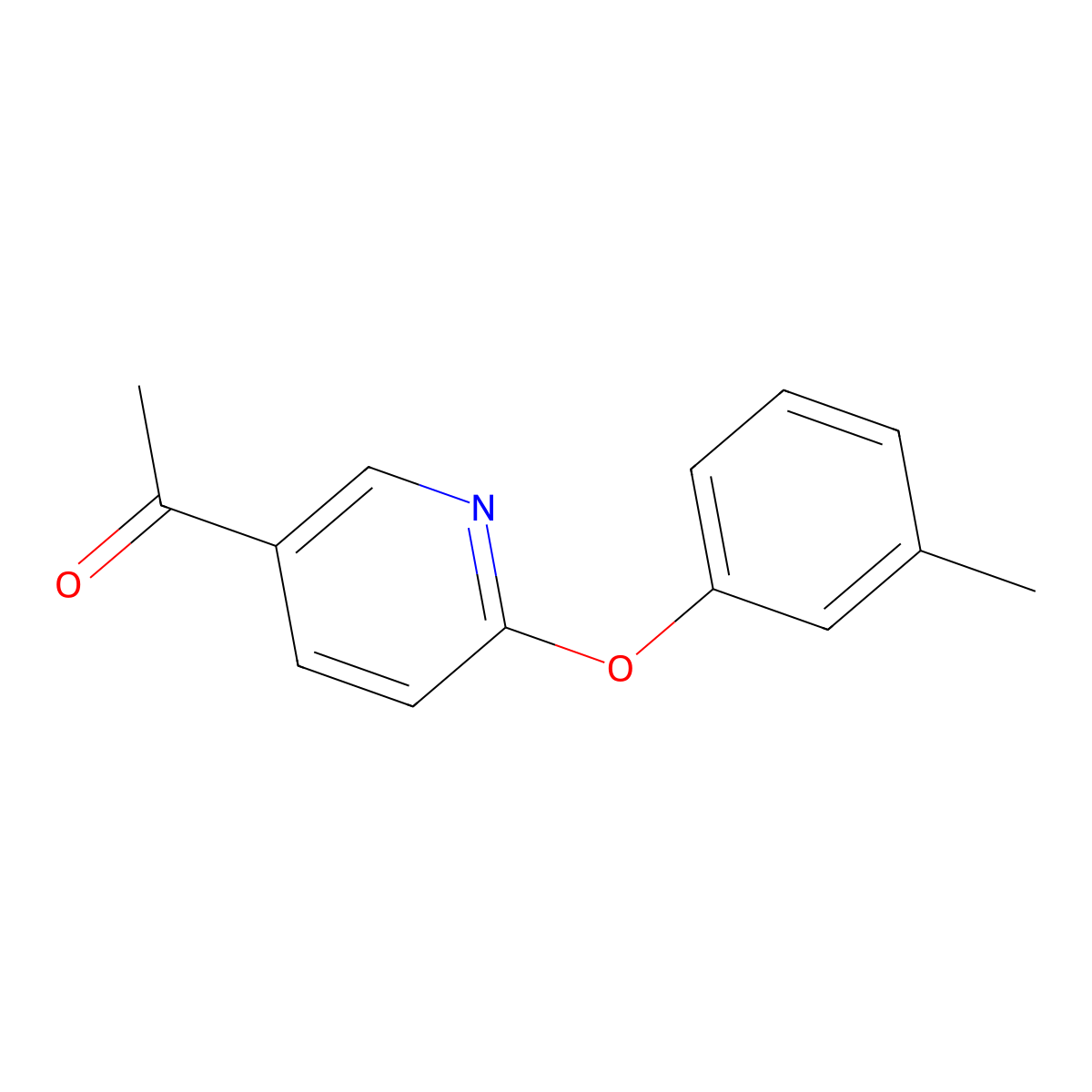 1-(6-(M-Tolyloxy)pyridin-3-yl)ethan-1-one molecular structure, CAS 1553935-64-0