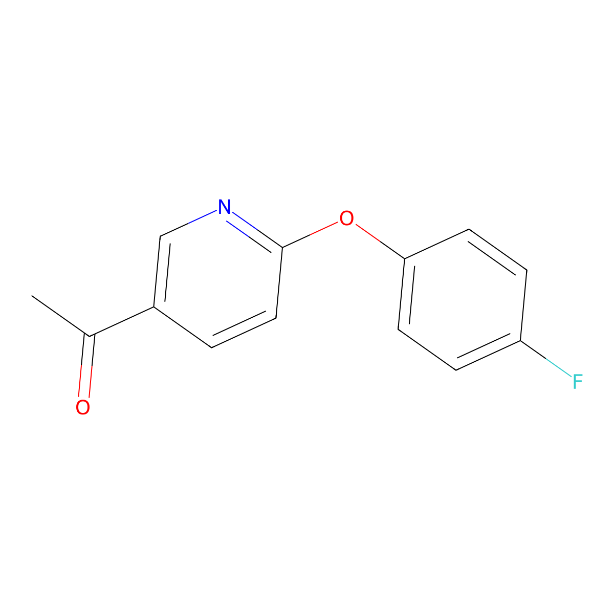 1-[6-(4-Fluorophenoxy)-3-pyridinyl]ethanone molecular structure, CAS 1553935-69-5