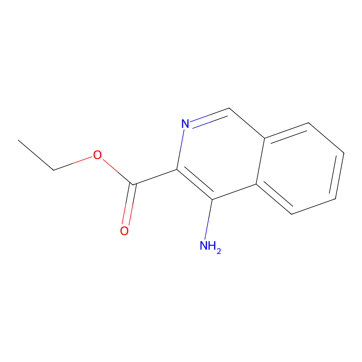 Ethyl 4-aminoisoquinoline-3-carboxylate molecular structure, CAS 1553943-93-3