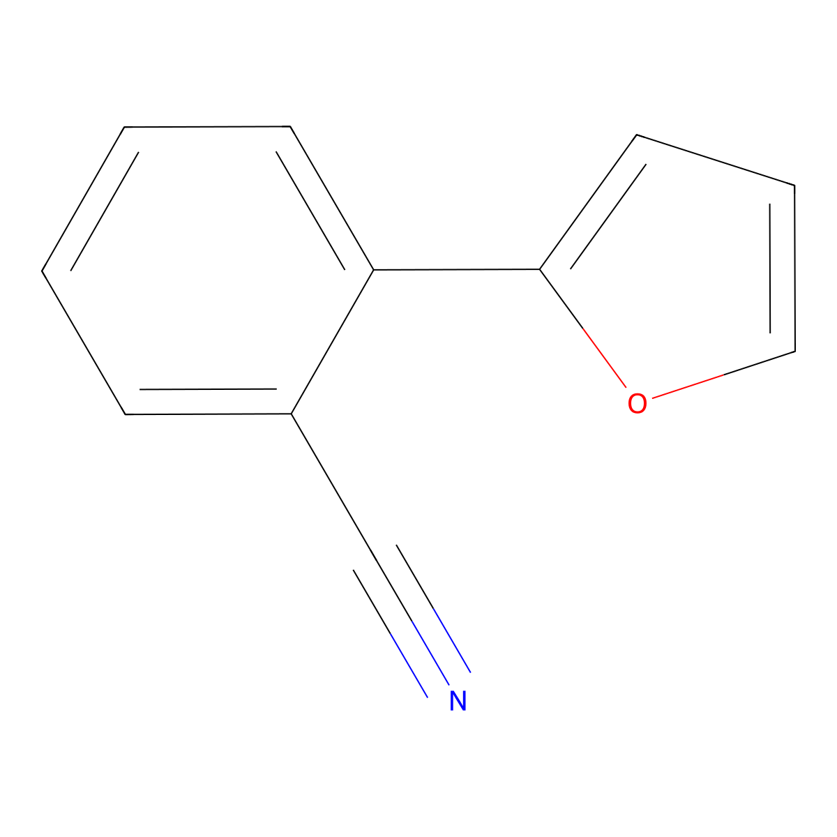 2-(Furan-2-yl)benzonitrile molecular structure, CAS 155395-45-2