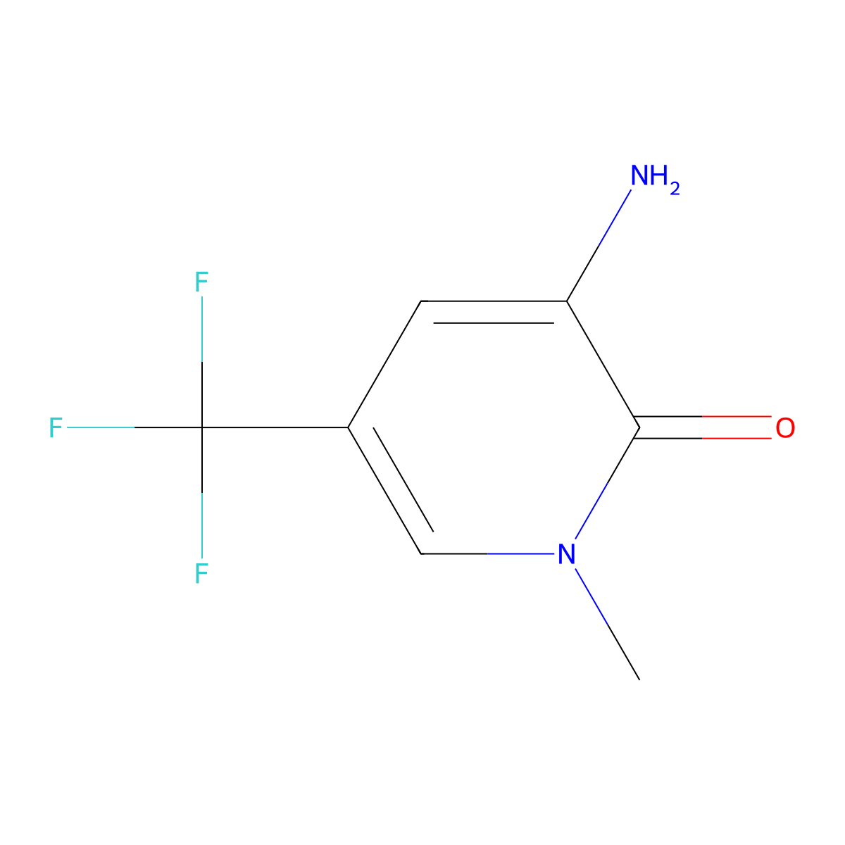 3-Amino-1-methyl-5-(trifluoromethyl)-1,2-dihydropyridin-2-one molecular structure, CAS 1553950-73-4