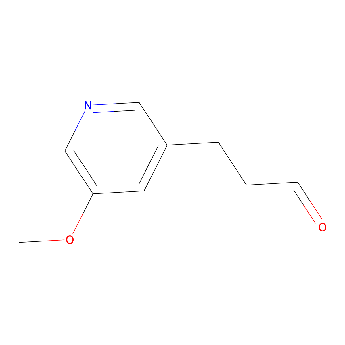 3-(5-Methoxypyridin-3-yl)propanal molecular structure, CAS 1553952-87-6